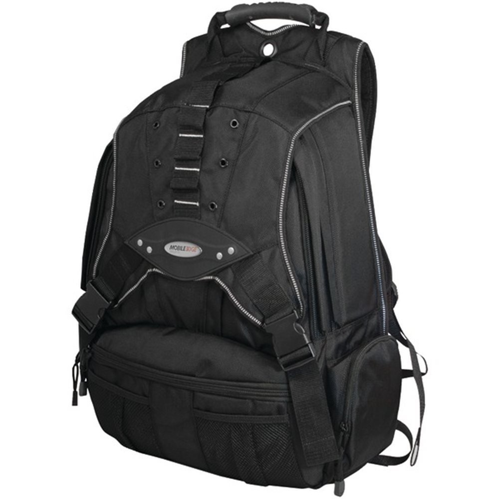 Premium 17.3 Inch Laptop Backpack for Business & Travel - Mobile Edge MEBPP1 Padded Notebook Bag with USB Charging Port (Black/Charcoal) - Perfect for Work, School & Daily Commute