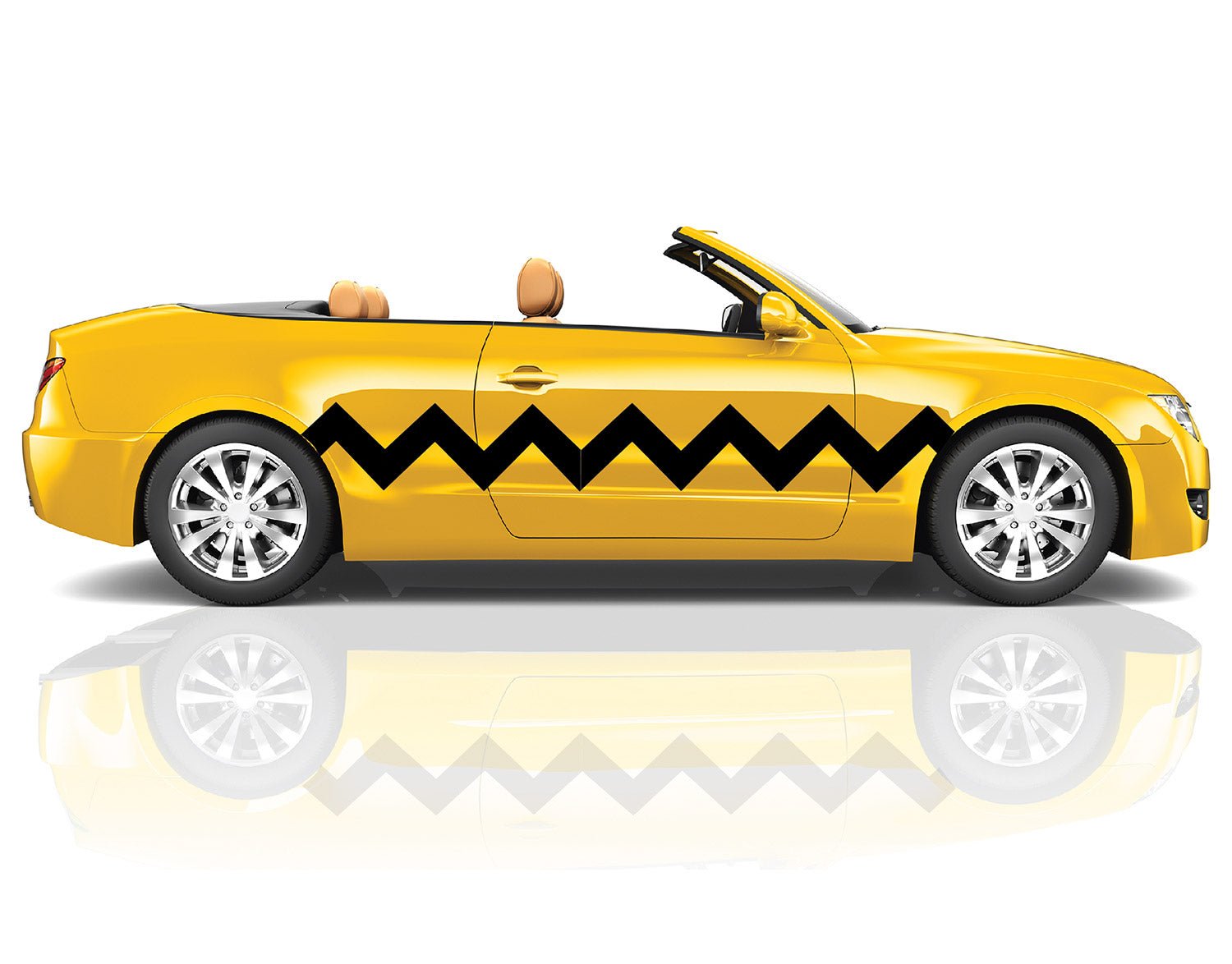 Zig Zag Charlie Brown Stripe Decal - Peanuts Inspired Wall Sticker for Kids Room, Nursery, Office & Home Decor - Perfect for DIY Projects & Gift Giving