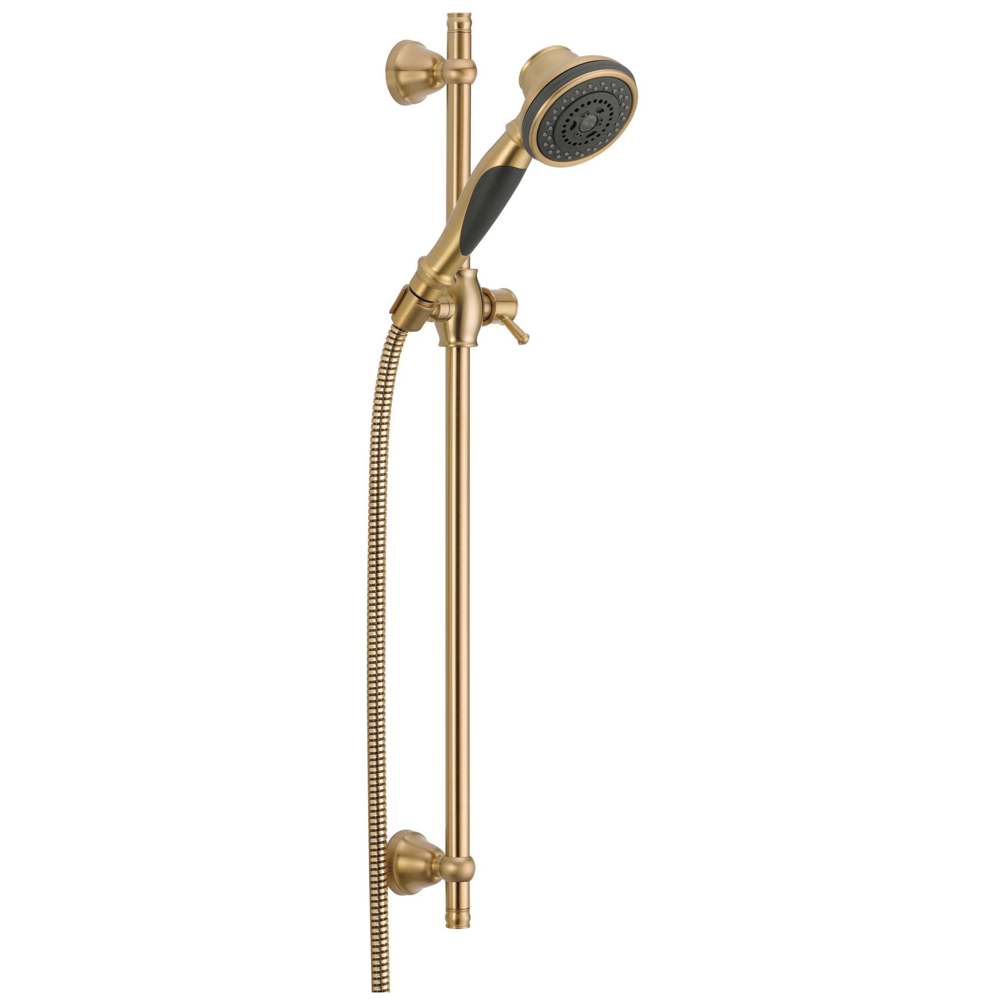 Delta 57021 CZ 3-Setting Hand Shower with Slide Bar in Champagne Bronze - Perfect for Bathroom Renovation & Spa-Like Shower Experience