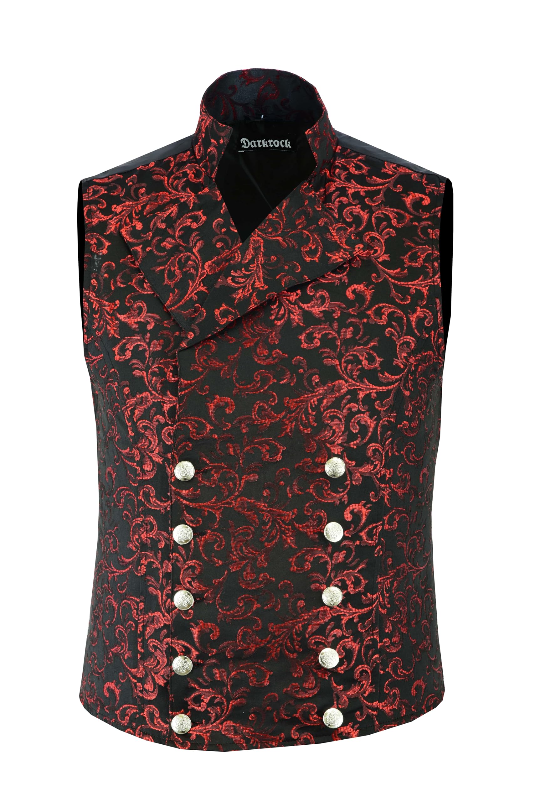 Men's Gothic Aristocrat Steampunk Victorian Brocade Double-Breasted Vest Waistcoat | Formal & Casual Waistcoat for Men | Perfect for Cosplay, Weddings & Vintage Fashion