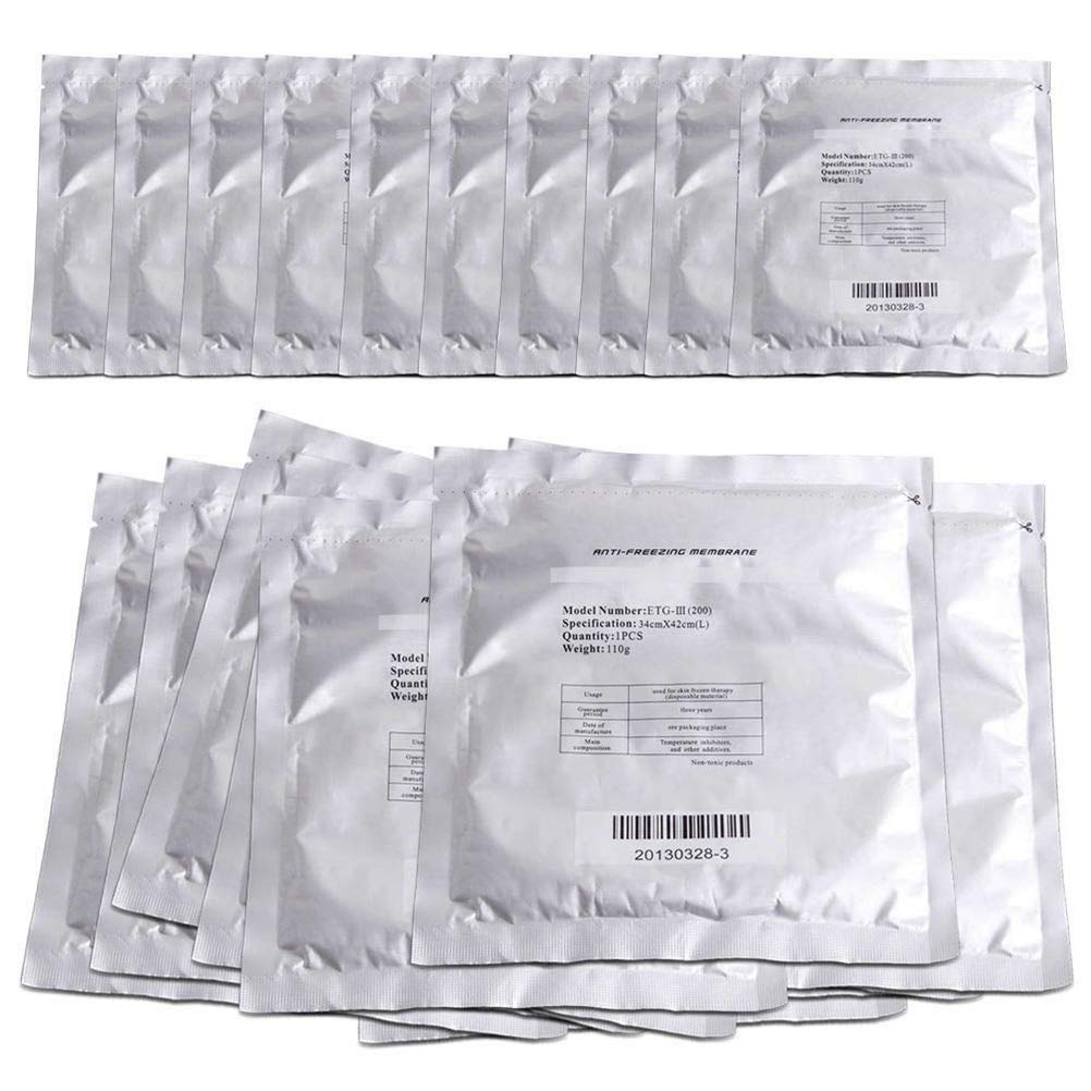 25 Pcs 34×42cm Anti-Freeze Membrane Film Pads for Fat Freeze & Cryolipolysis - Reusable Cold Therapy Protection for Body Sculpting, Skin Tightening & Pain Relief