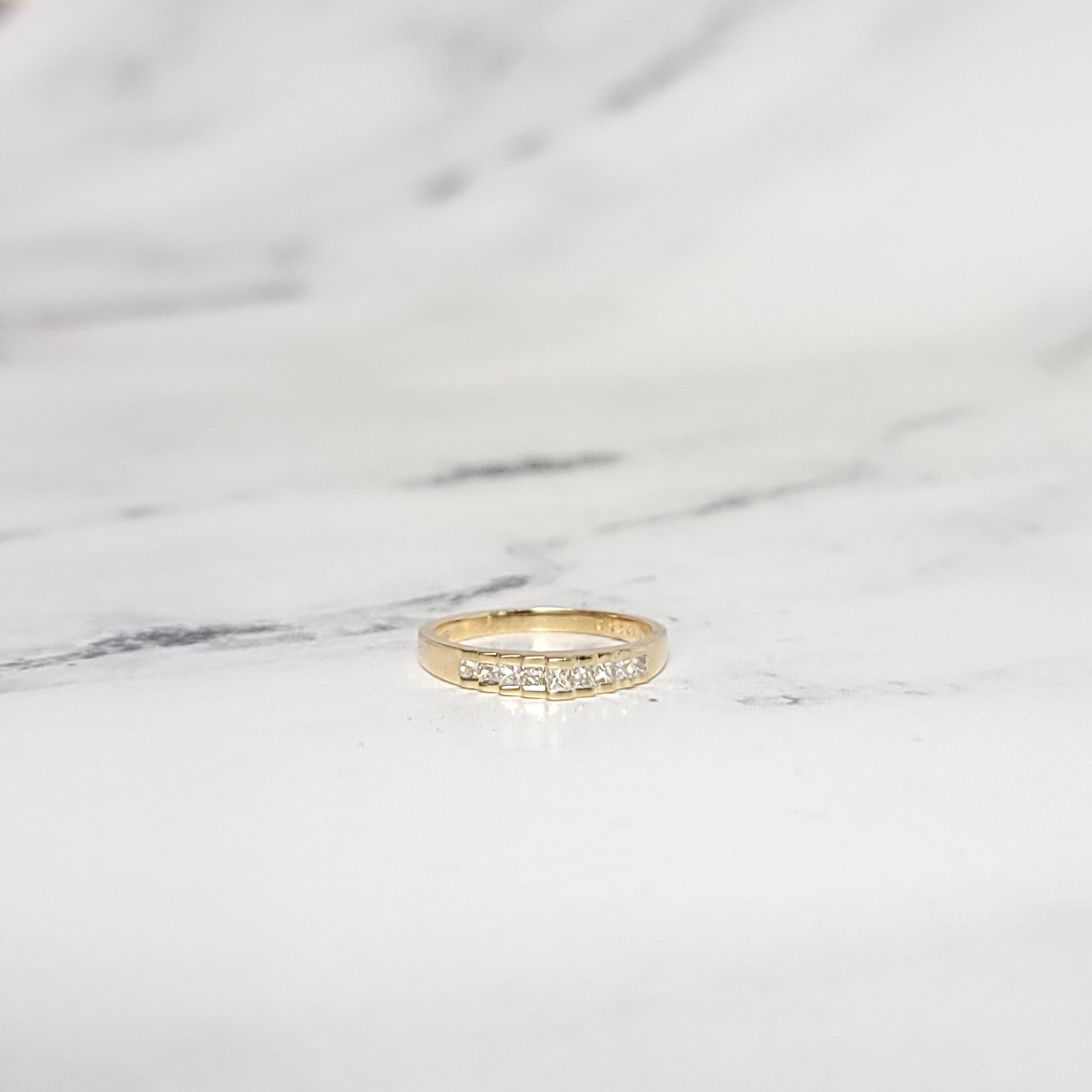 1/3 Carat Princess Cut Diamond Wedding Band - Elegant Step Up Design for Engagement, Anniversary & Bridal Jewelry Gifts