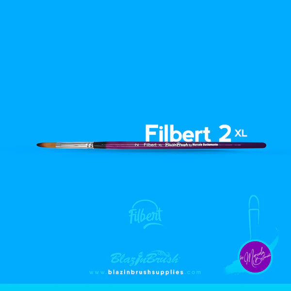 Blazin Brush Filbert 2XL - Professional Artist Paint Brush for Oil & Acrylic - Perfect for Canvas Painting, Texturing & Blending Techniques