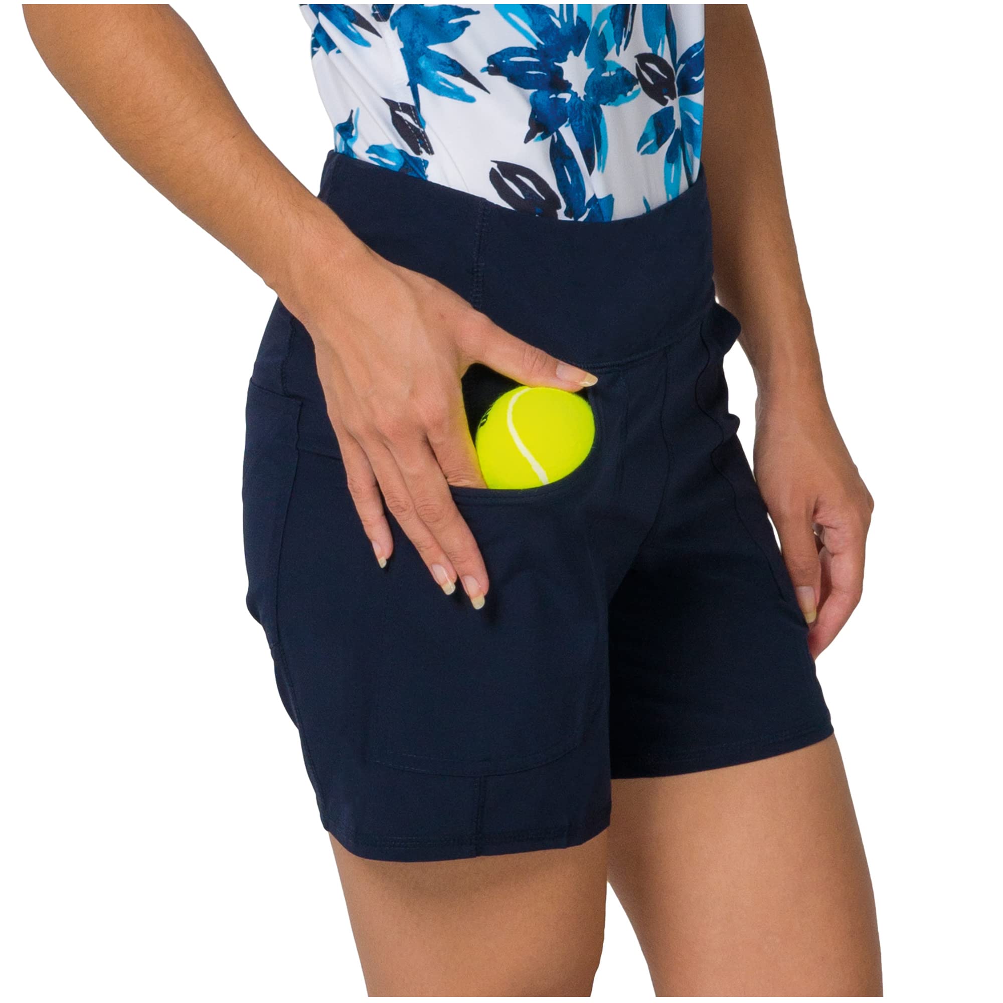 Jofit Women's Athletic Pull-On Shorts - Comfortable Golf, Workout & Casual Wear Shorts for Active Lifestyle & Everyday Use