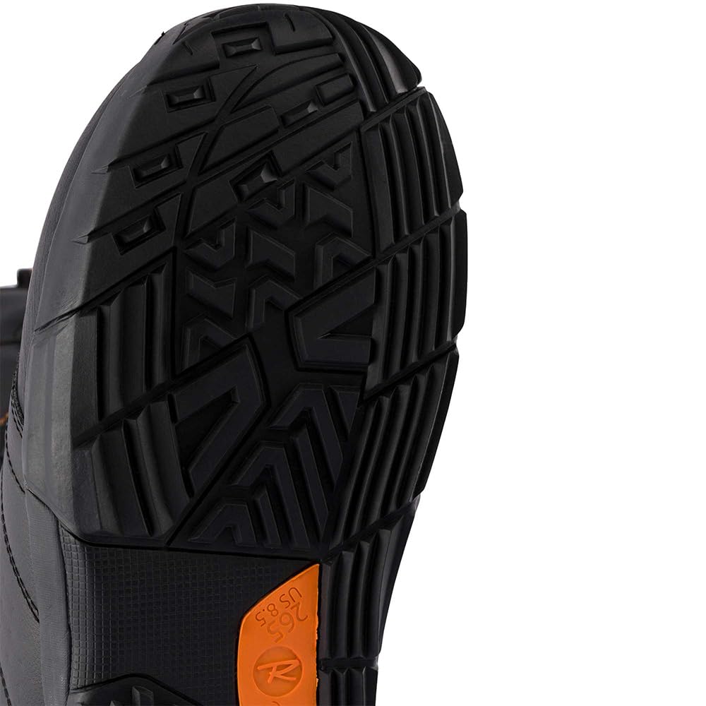 Rossignol Crank BOA Men's Snowboard Boots - Black & Orange - Size 10 - Comfortable & Durable for All-Mountain Riding, Freestyle & Park Snowboarding