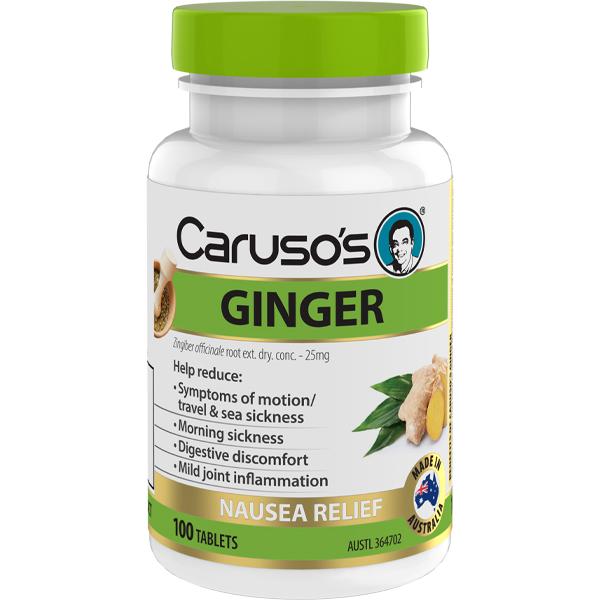 Caruso S Ginger 100T - Premium Natural Ginger Supplement for Digestive Health & Immunity Support - Ideal for Cooking, Tea & Wellness Routines