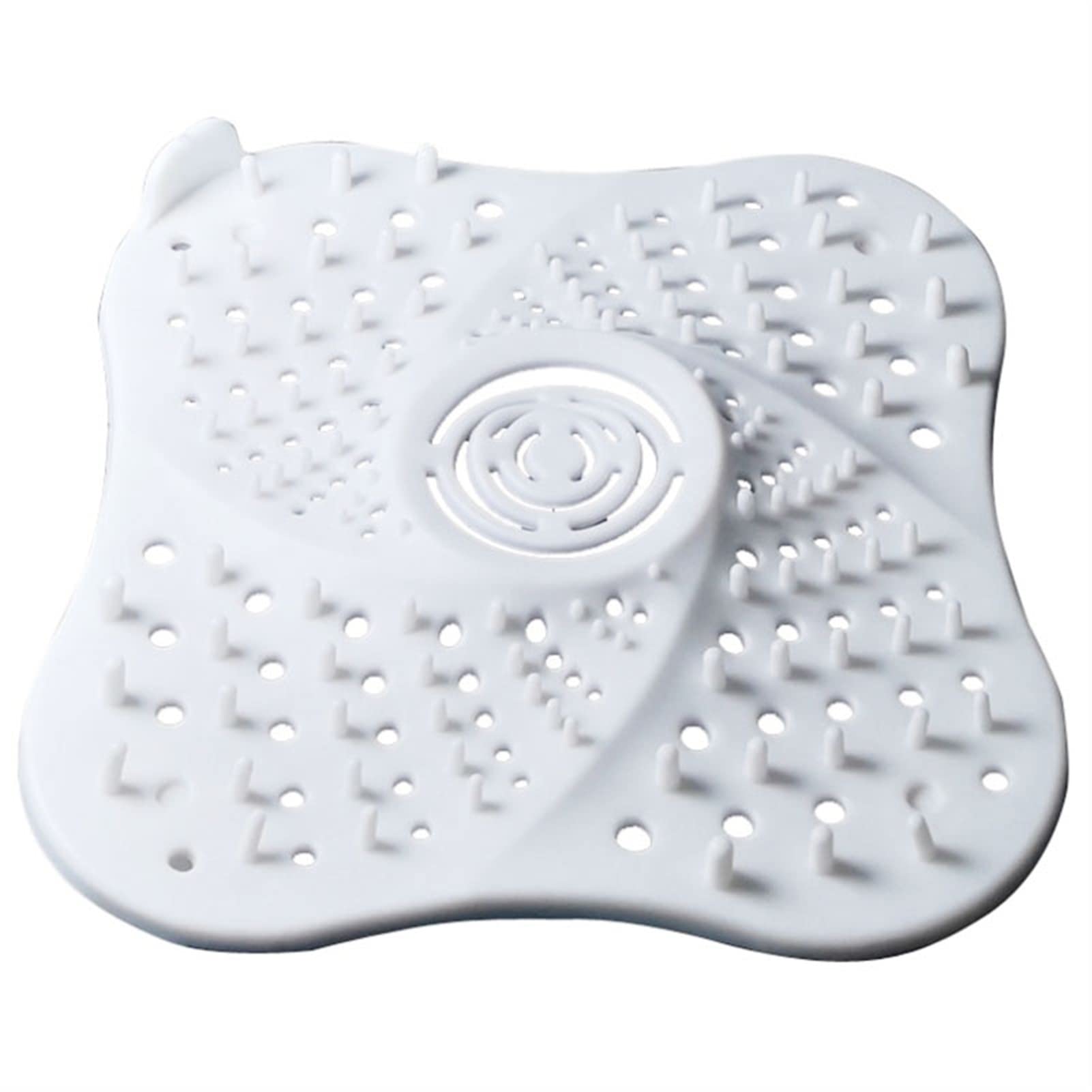 DIGUCFH Anti-Clog Shower Drain Cover - Hair Catcher & Stopper for Bathroom Sink, Tub, and Floor Drain - White Mesh Strainer Filter - Perfect for Showers, Bathtubs, Kitchen Sinks - Prevents Hair Blockages & Easy Cleaning