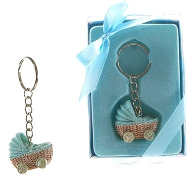 48 Pack Blue Baby Stroller Key Chains - Durable & Lightweight for Strollers, Car Seats & Diaper Bags - Perfect for Daycare, Travel & Organization (Blue)