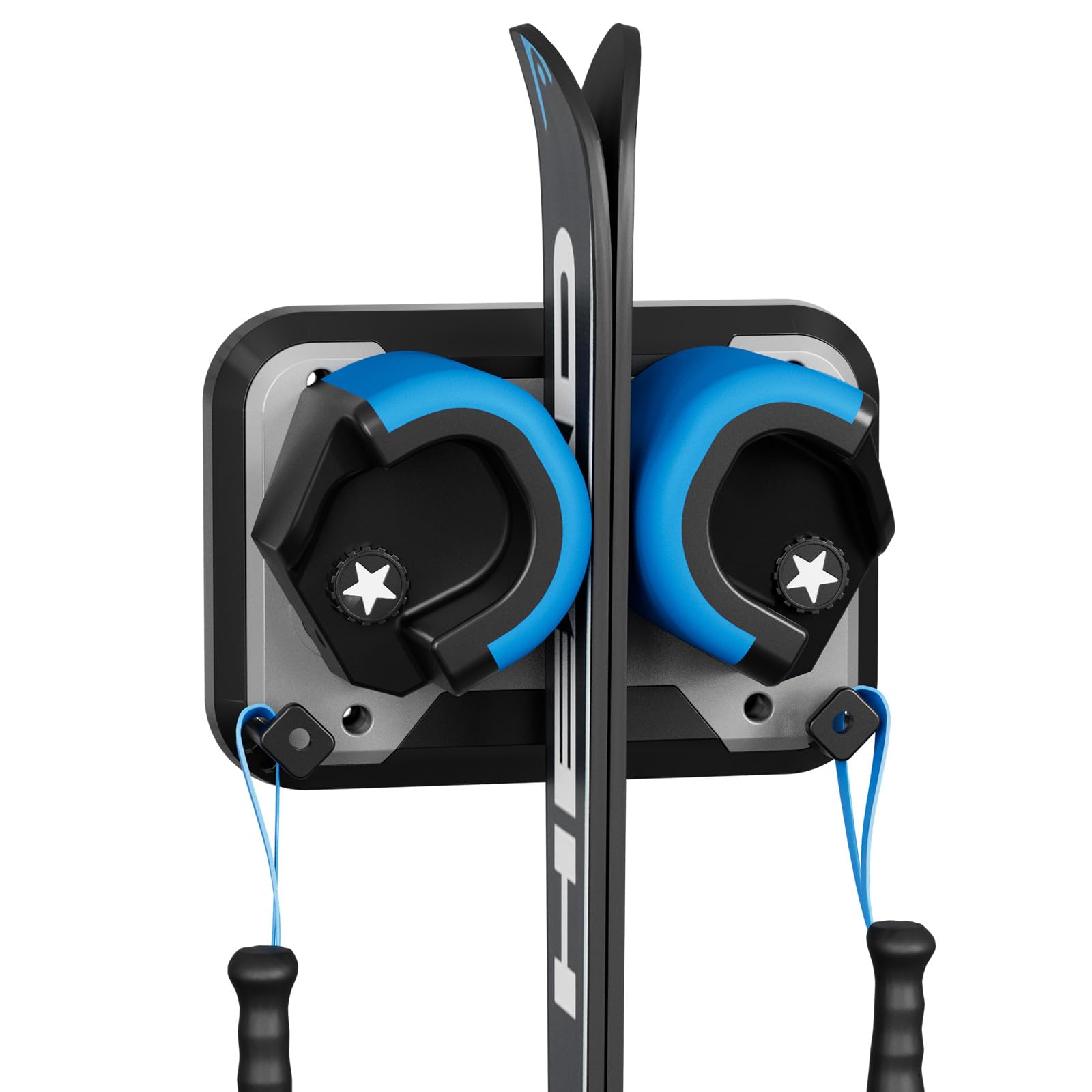 Premium Snowboard, Ski & Skateboard Wall Mount Rack - Heavy Duty Garage Storage Organizer for Sports Equipment | Space-Saving Multi-Purpose Holder for Snowboards, Skis, Skate Decks, Hockey Sticks, Ski Poles & Shovels | Perfect for Garage, Basement & Sports Gear Organization