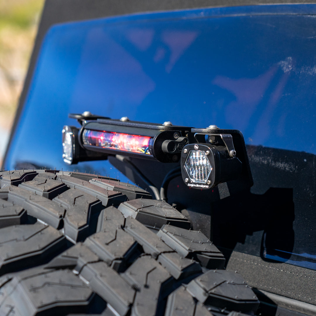 2021-2024 Ford Bronco & Bronco Raptor SDHQ Built 3rd Brake Light Chase Light Mount Kit - Off-Road LED Light Bar Bracket for Adventure & Night Driving