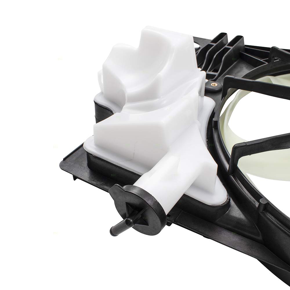 Brock Replacement Cooling Fan Assembly with Radiator Coolant Overflow Tank for 2014-2019 Toyota Corolla - Compatible with Part Numbers 163610T041, 163630T020, 16711-0T131, TO3115181 - Perfect for Engine Cooling System Repair and Maintenance
