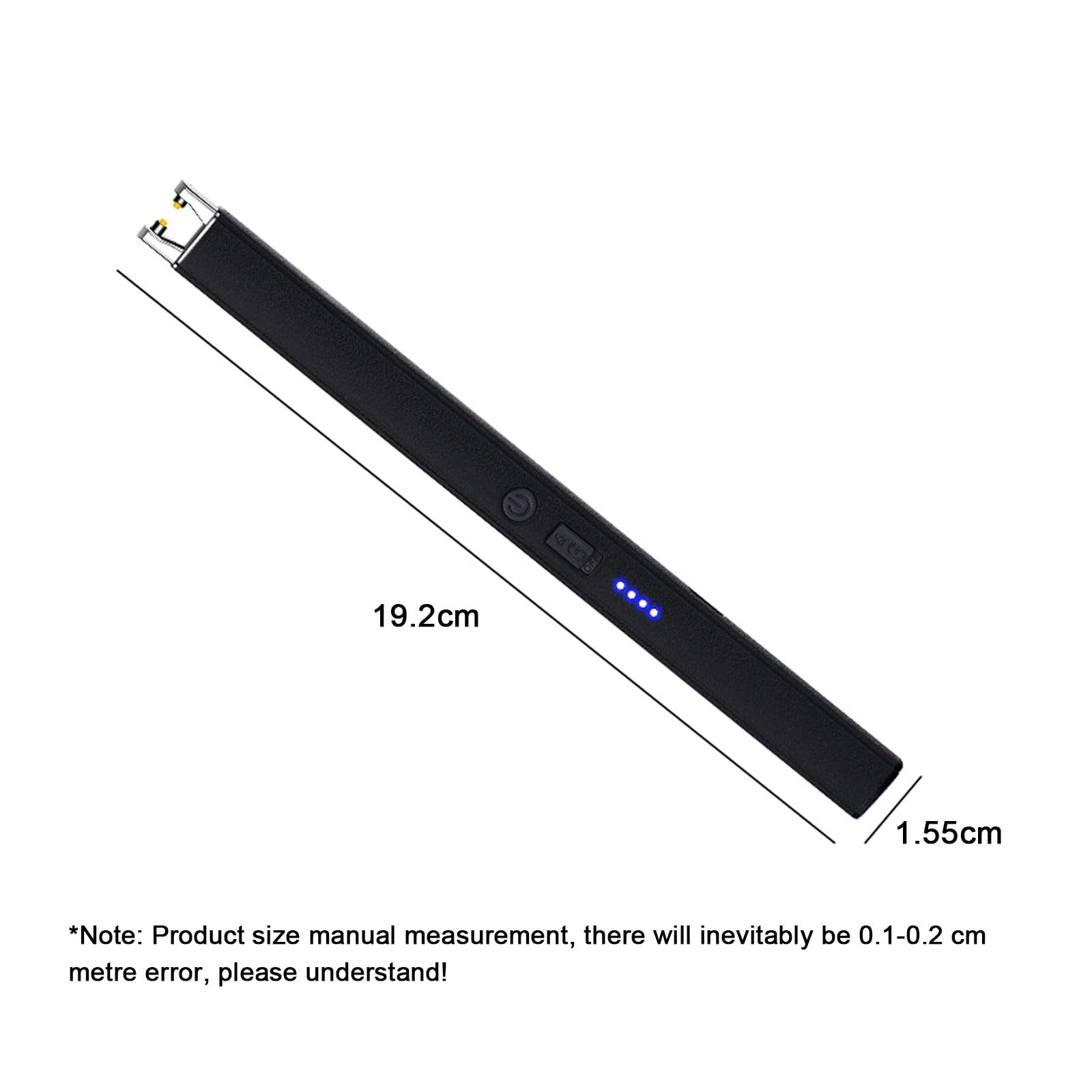 19.2cm USB Rechargeable Arc Lighter - Windproof Flameless for Camping & Outdoor