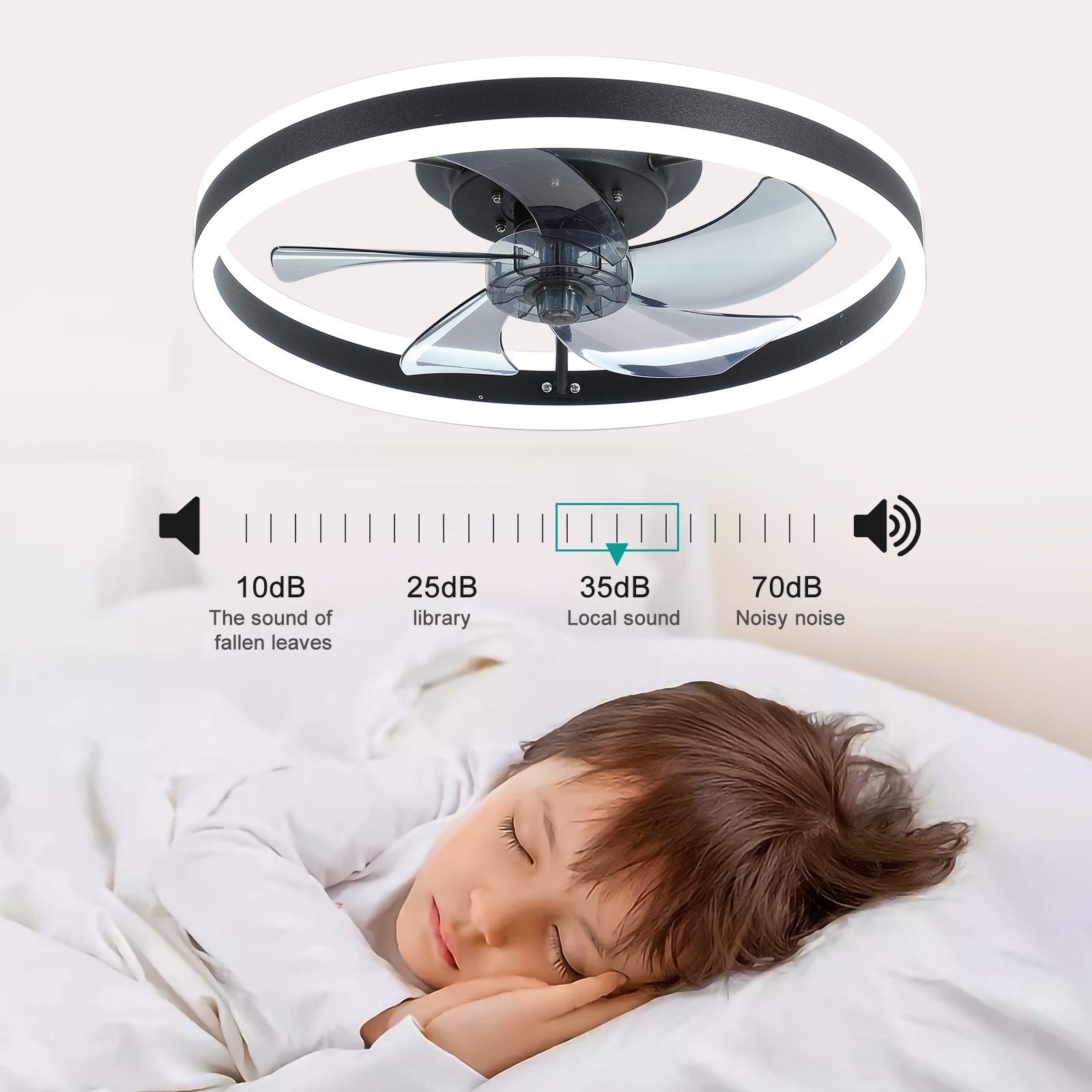 Dimmable LED Ceiling Fan with Lights - Energy Efficient Modern Ceiling Fan for Bedroom, Living Room & Outdoor Use