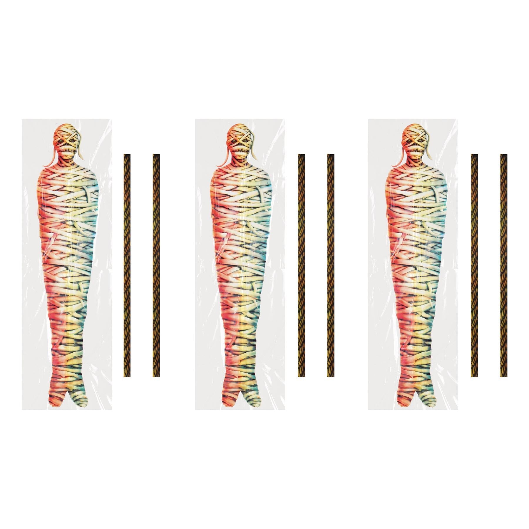 12 Pack Beistle Halloween Mummy Tree Wrap Decoration - Spooky Outdoor & Indoor Decor for Halloween Party, Yard, Porch, and Haunted House