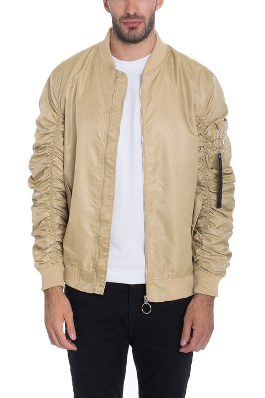 Weiv Men's Casual MA-1 Flight Bomber Jacket with Lining - Lightweight, Stylish Outerwear for Everyday Wear & Travel