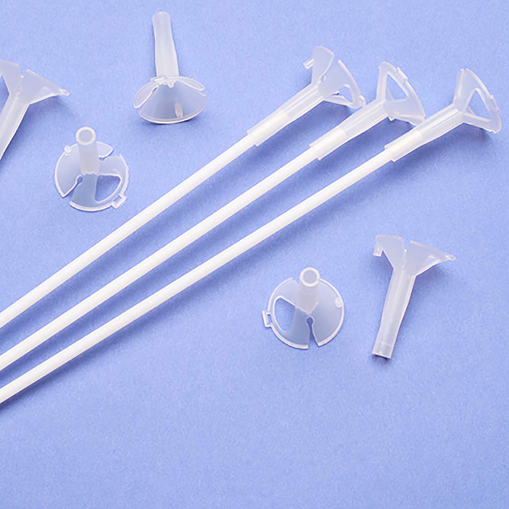 Mayflower 12-Inch Premium White Micro Balloon Sticks for Party Decorations, Balloon Bouquets, and DIY Crafts – Durable Accessories for Birthdays, Weddings, and Events