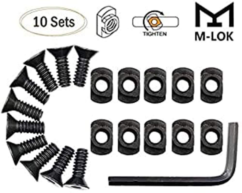 GOTICAL M-Lok Replacement Screws - 8-Piece Set for M-Lok Rail T Nut - Compatible with AR15, AK47, and Tactical Accessories - Perfect for Gun Upgrades and Firearm Maintenance