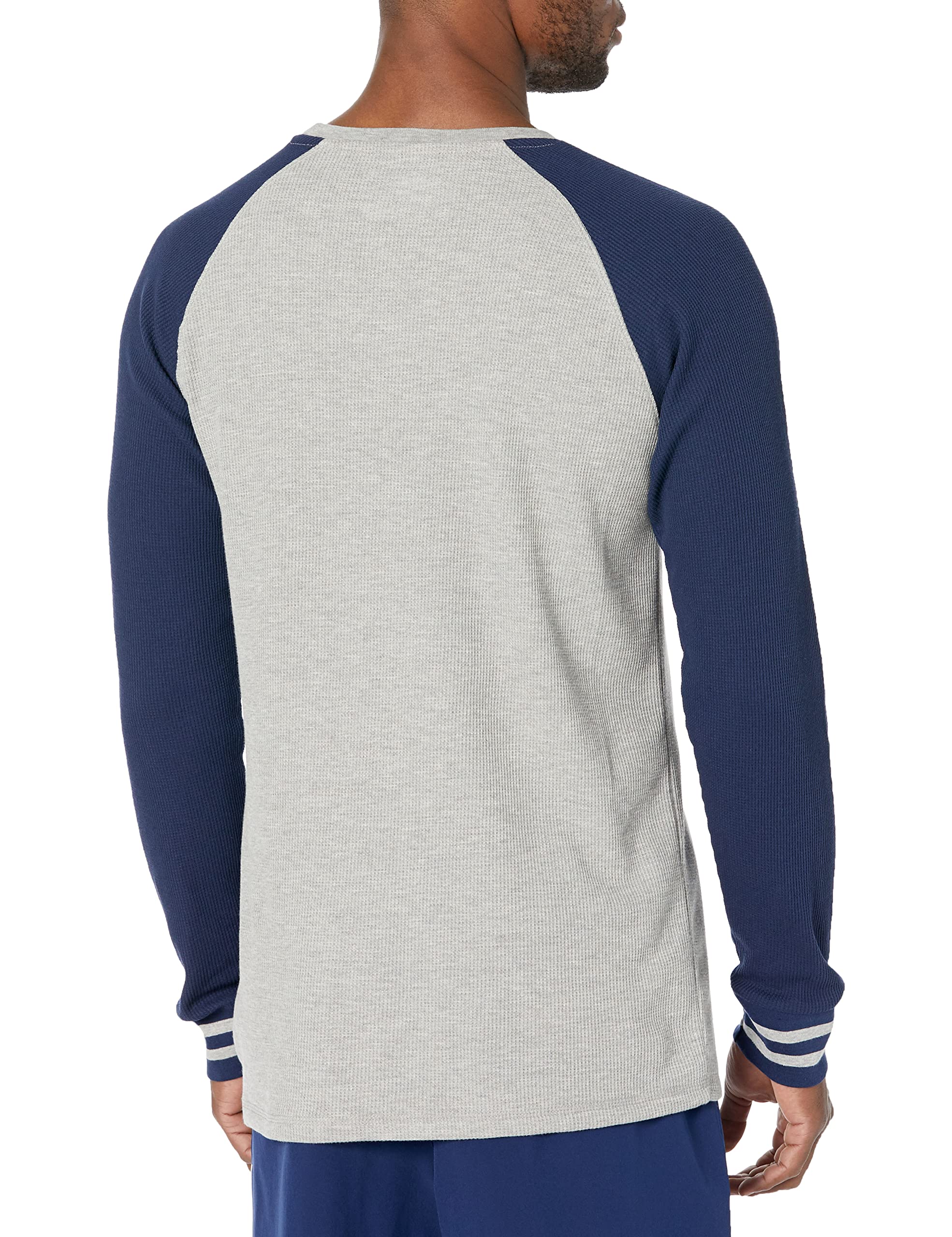 Champion Men's Long Sleeve Waffle Raglan Crew Neck Sleep Shirt - Soft & Comfortable Loungewear for Relaxing at Home or Sleeping
