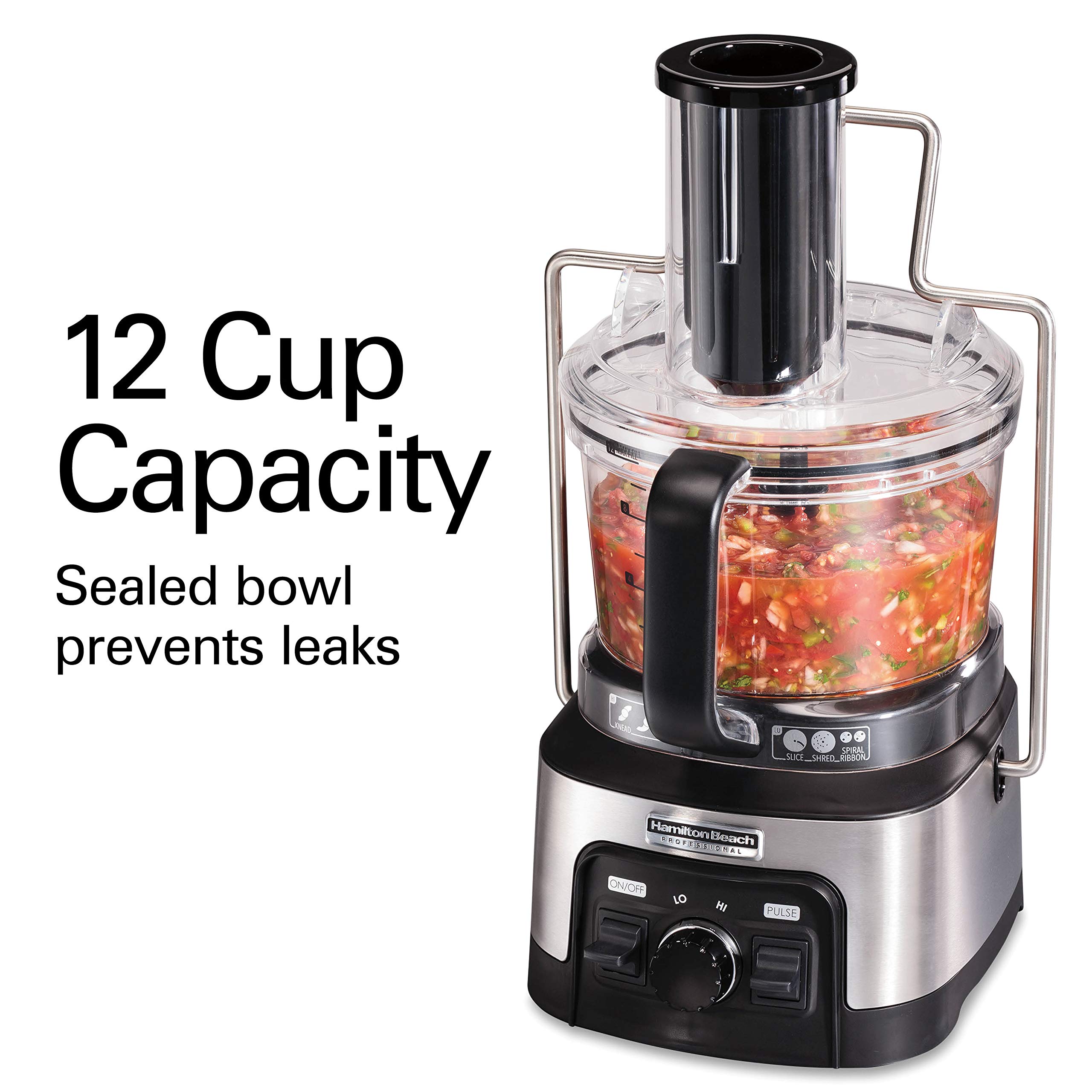 Hamilton Beach Professional 12-Cup Food Processor with Stack & Snap Bowls - Extra-Large 3