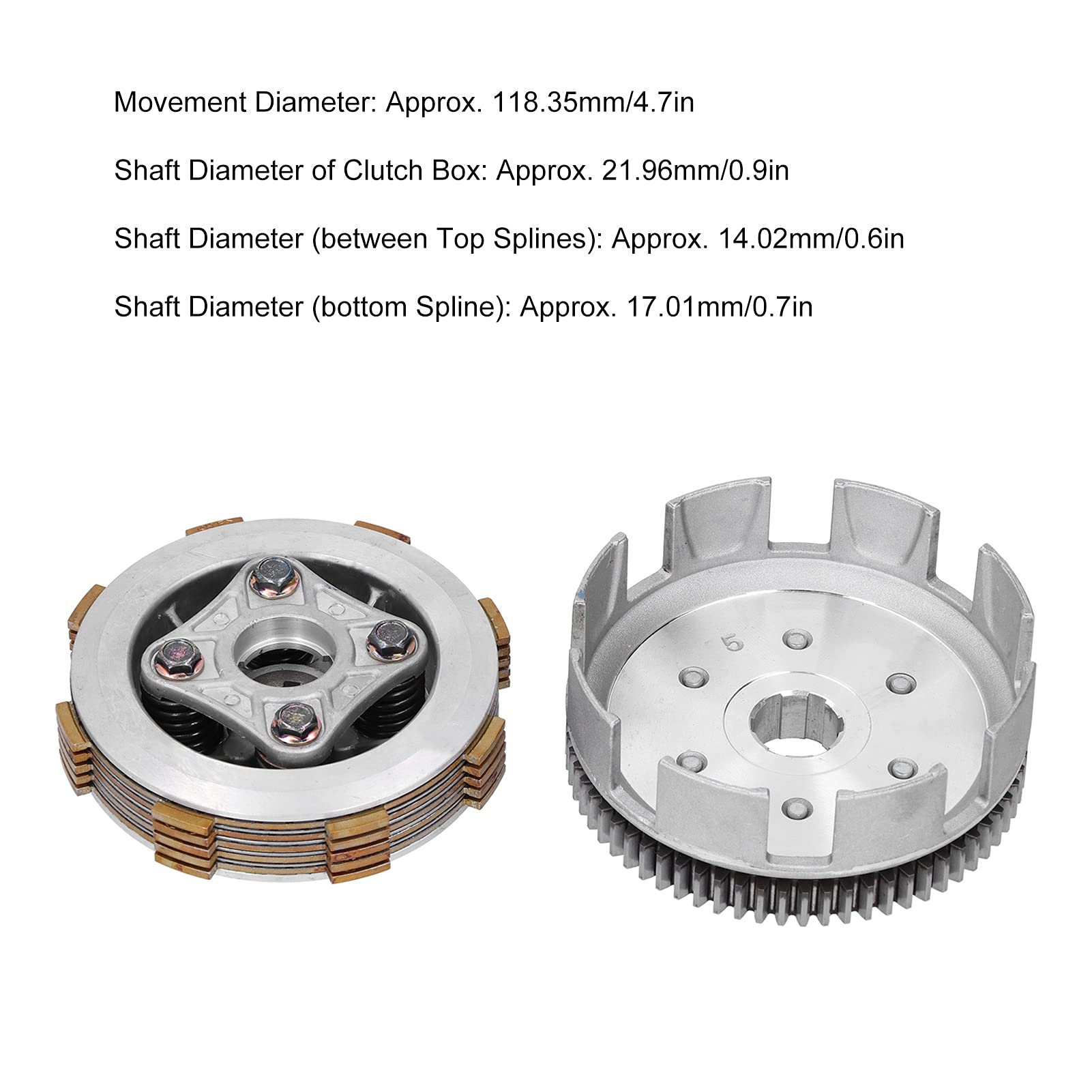 High-Performance Motorcycle Clutch Assembly - Steel Alloy Manual Clutch Kit for PIT PRO, Dirt Bike, Trail Bike & ATV - Durable Engine Upgrade for Off-Road Racing & Adventure Riding