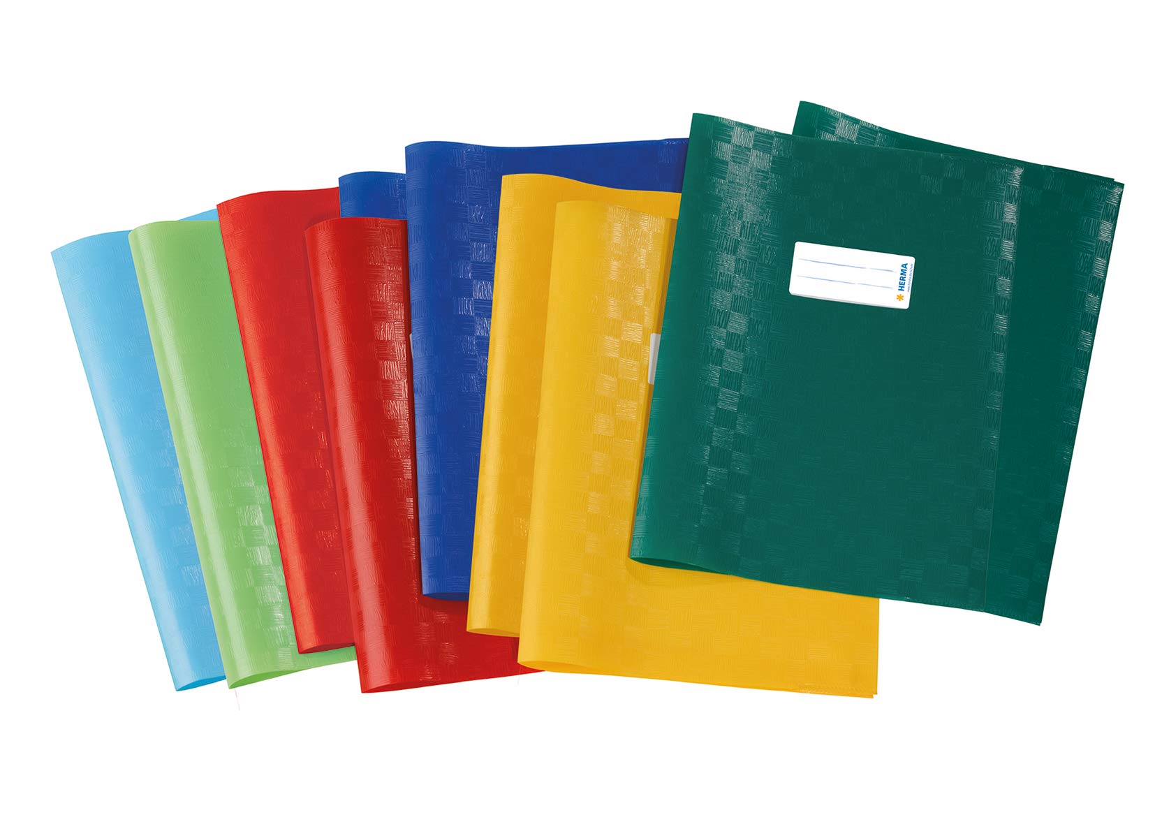 Herma 19997 A4 Exercise Book Covers - 10-Pack Assorted Colors for School, Office & College - Durable Plastic Notebook Protectors for Binders, Textbooks & Workbooks