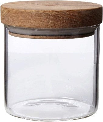 Premium Berard Glass Storage Jar with Airtight Olive Wood Lid - Ideal for Pantry Organization, Coffee, Tea, Sugar & Dry Food Storage - Kitchen & Home Decor Essential