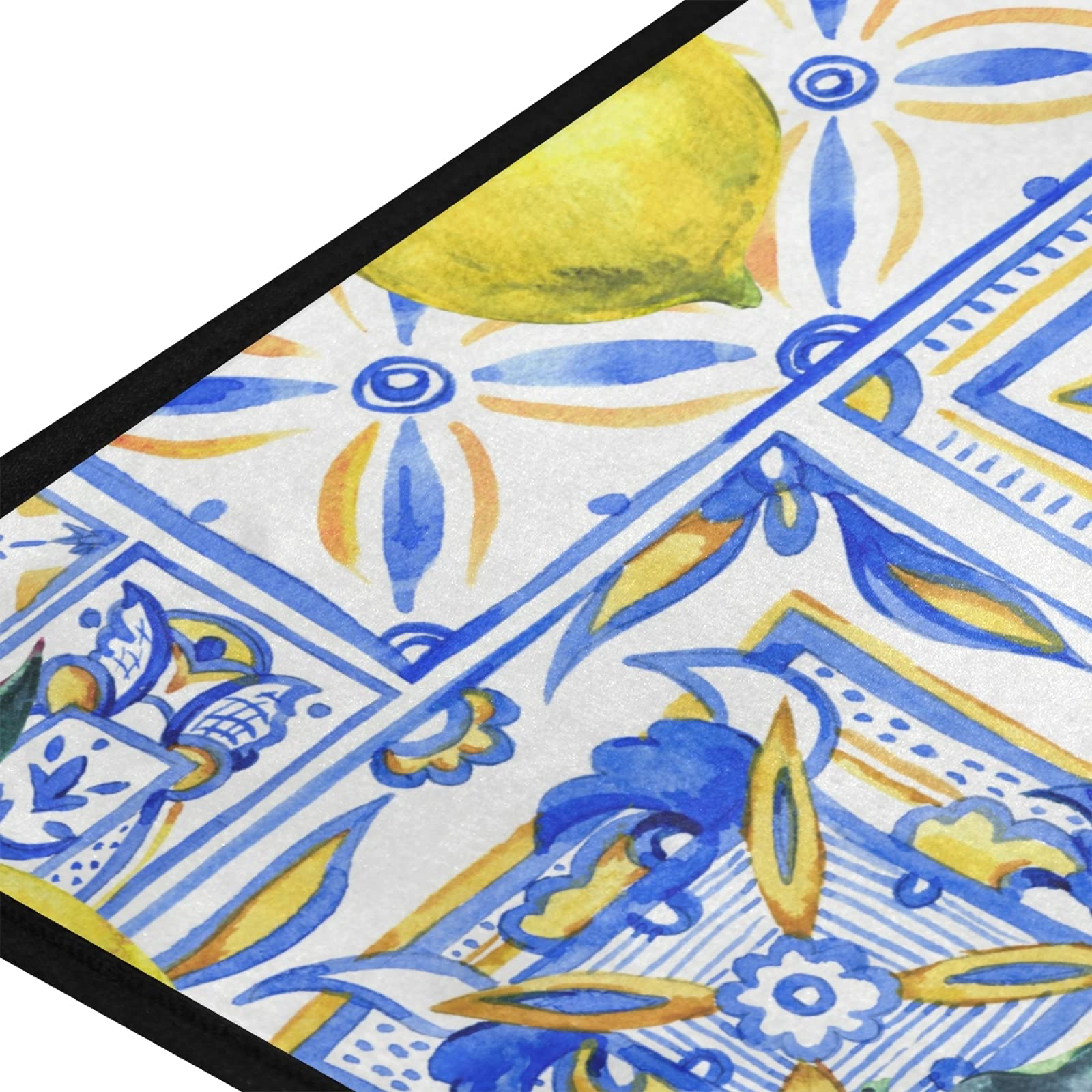 Premium Yellow Lemon Print Anti-Fatigue Kitchen Rug - 39