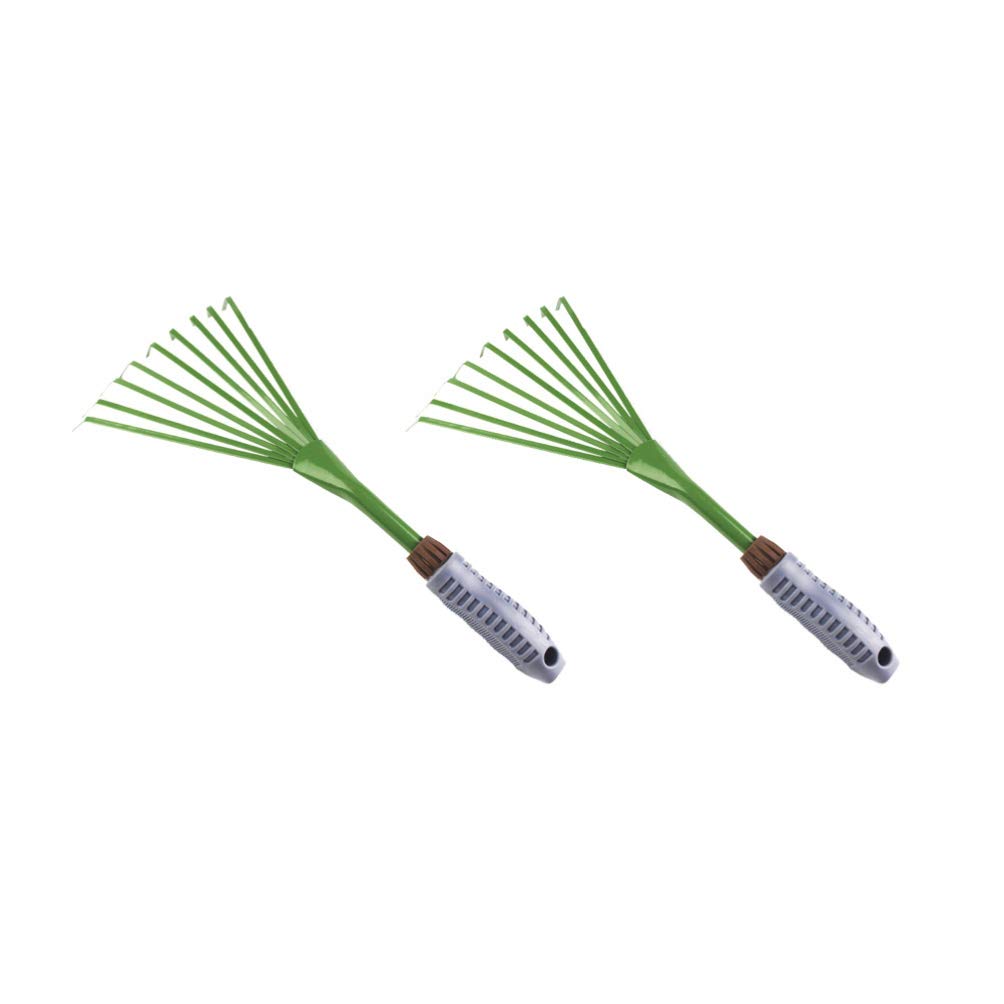 2-Pack Heavy Duty Garden Rake & Cultivator - Stainless Steel Soil Rake for Weeding, Loosening Soil, Gardening & Landscaping - Perfect for Flower Beds, Lawns & Vegetable Gardens