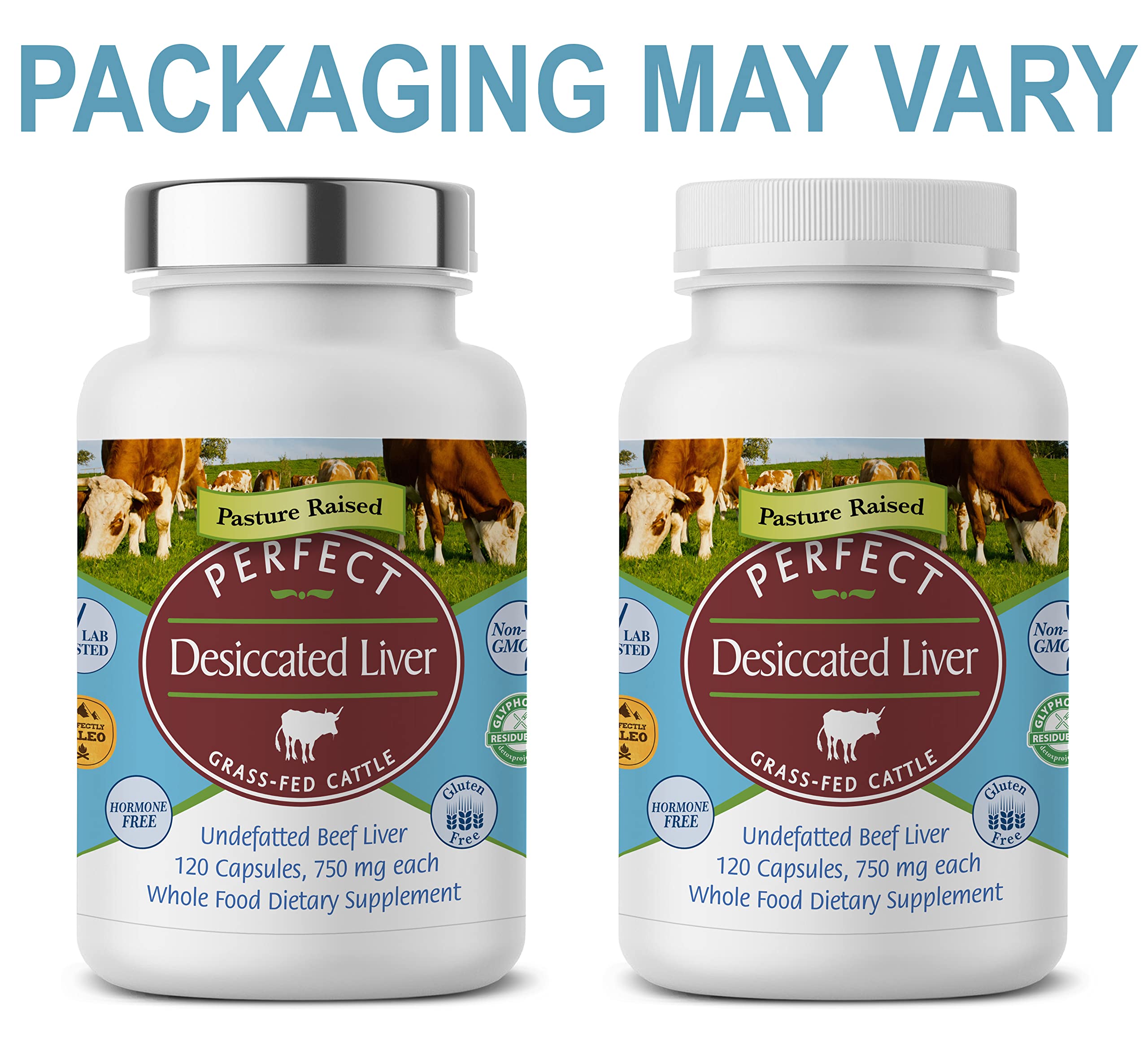 Perfect Desiccated Liver Capsules – 120 Count, Undefatted Beef Liver Supplement – Rich in Protein, Iron, Vitamins A & B – 5 Pack – Supports Energy, Immunity & Muscle Recovery – Ideal for Athletes, Fitness Enthusiasts & Paleo Diet