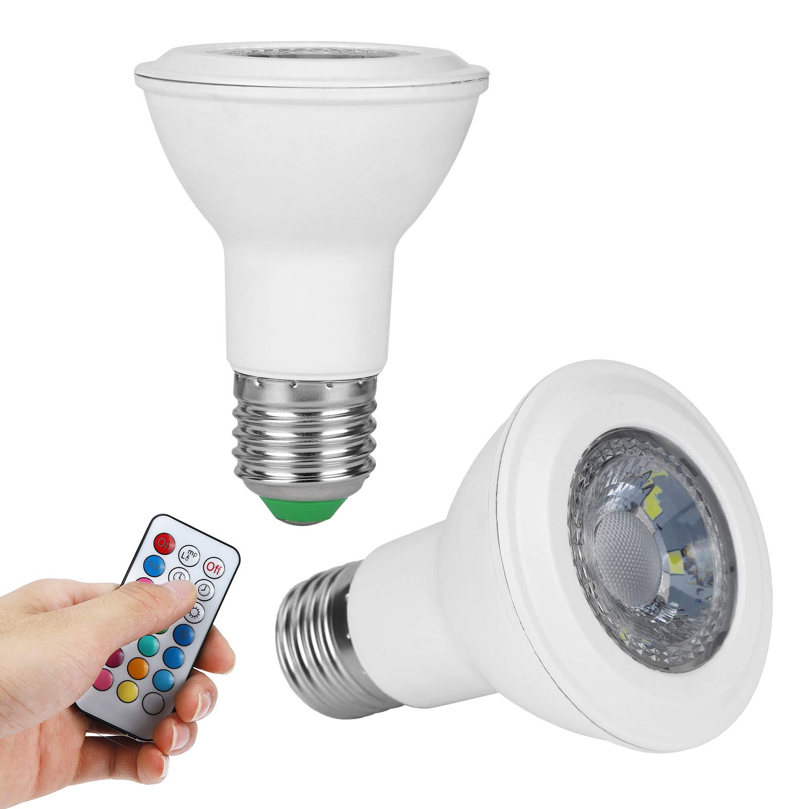 Energy-Saving Smart LED Bulb with Remote Control - 16 Million RGB Color Changing & Warm White Light for Bedroom, Corridor, Party - Dimmable Mood Lighting for Home Decor & Ambiance