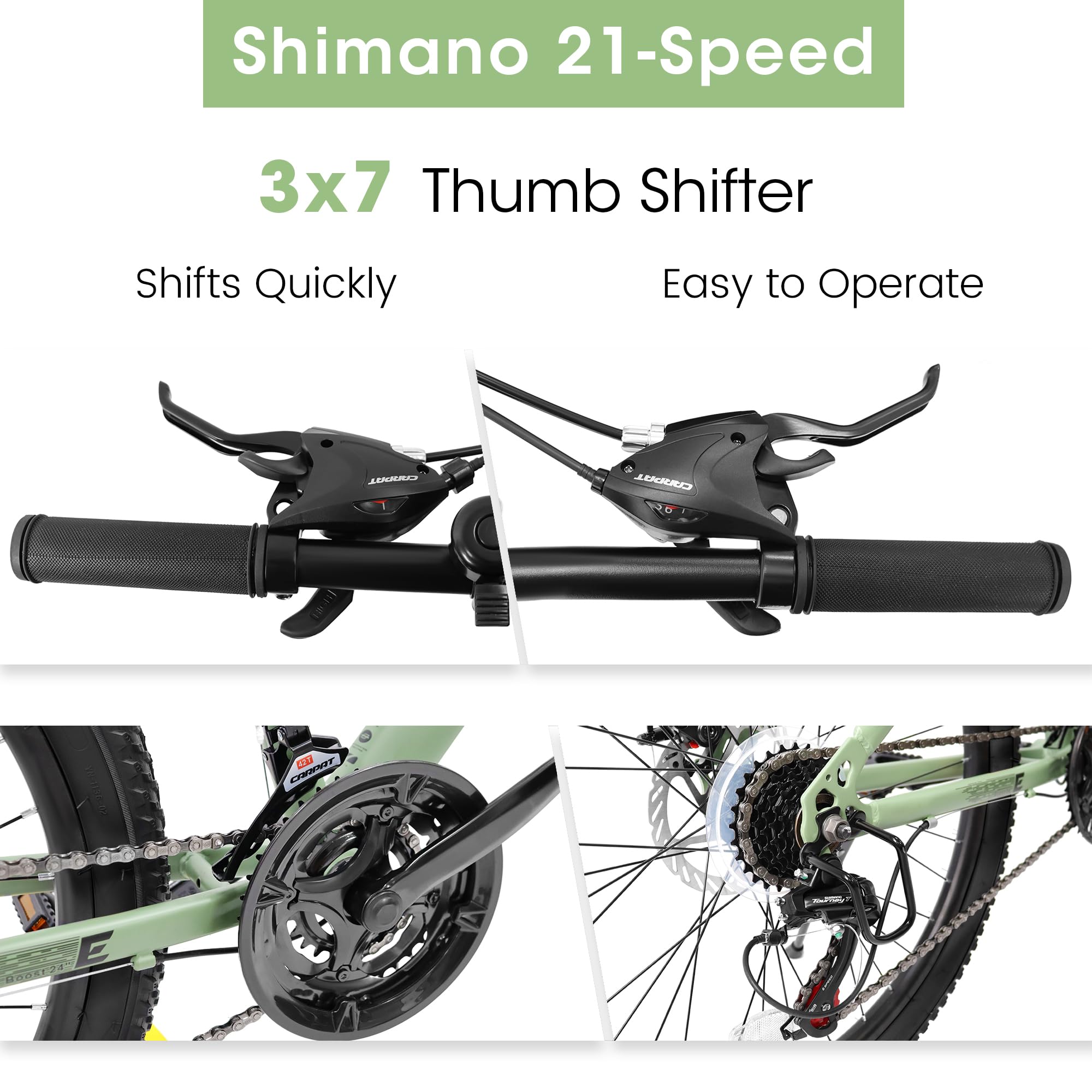 **20/24/26 Inch Kids Mountain Bike - 7/21 Speed Bicycle for Boys & Girls, Teens & Students - Perfect for School Commute, Birthday Gifts & Outdoor Adventures**
