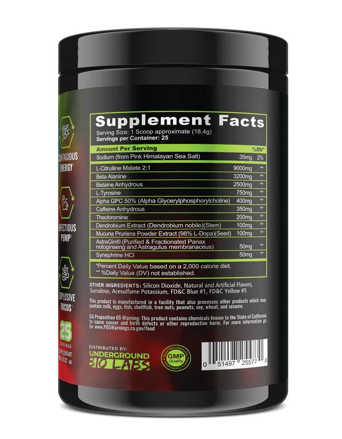 Pandamic Extreme Pre Workout Supplement - High Energy & Focus Booster for Intense Gym Sessions | Best for Bodybuilding & Fitness Training