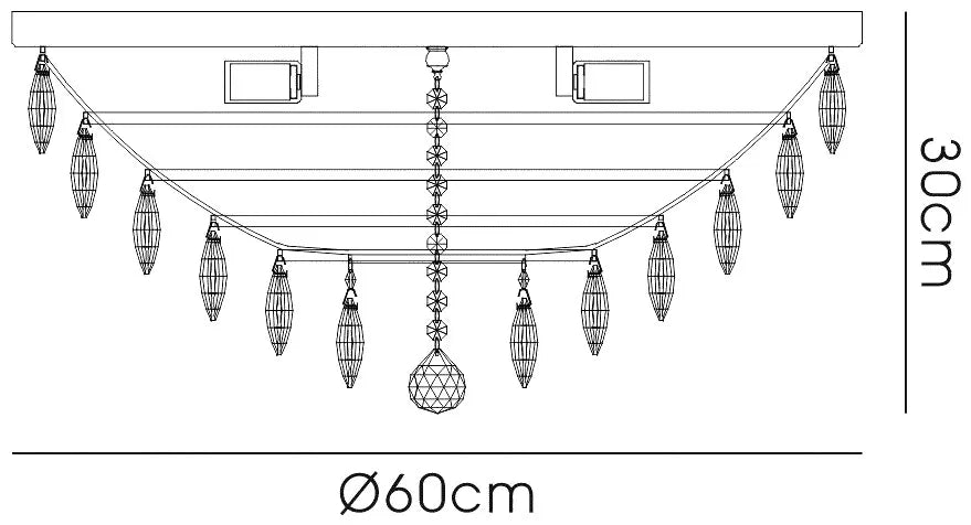 Consten Flush Ceiling Light Fixture with E14 Socket - Perfect for Bedroom, Hallway & Small Space Lighting
