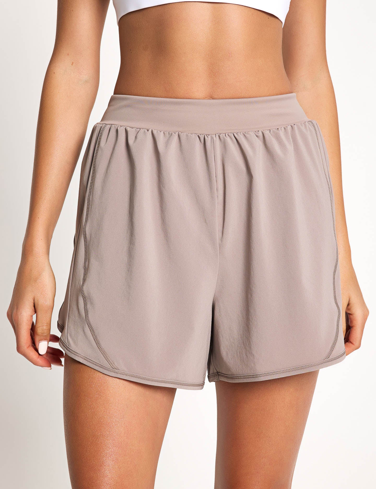 Premium Lux Woven Shorts for Men - Comfortable & Stylish Gritty Grey Casual Shorts - Perfect for Summer, Beach, Gym & Outdoor Activities