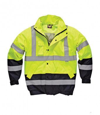 Portwest C465 Men's 3-in-1 Waterproof Bomber Jacket - Windproof Winter Coat with Removable Fleece Liner for Outdoor Work, Hiking & Casual Wear