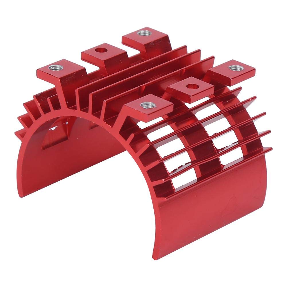 High-Performance Aluminum Alloy RC Motor Heat Sink - Universal Cooling Radiator for WLtoys 144001 1/14 Scale Remote Control Cars - Red Upgrade Part for Racing & Off-Road RC Vehicles