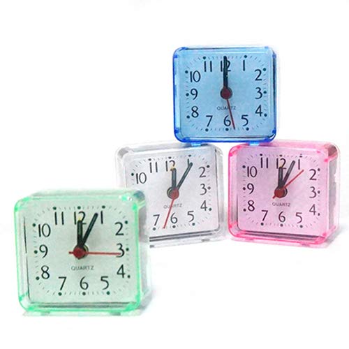 Best Digital Alarm Clock with Loud Alarm - Portable Mini Travel Alarm Clock for Kids & Adults - Compact Square Quartz Table Clock - Silent Mode & Green Color - Perfect for Bedrooms, Travel & Dorm Rooms