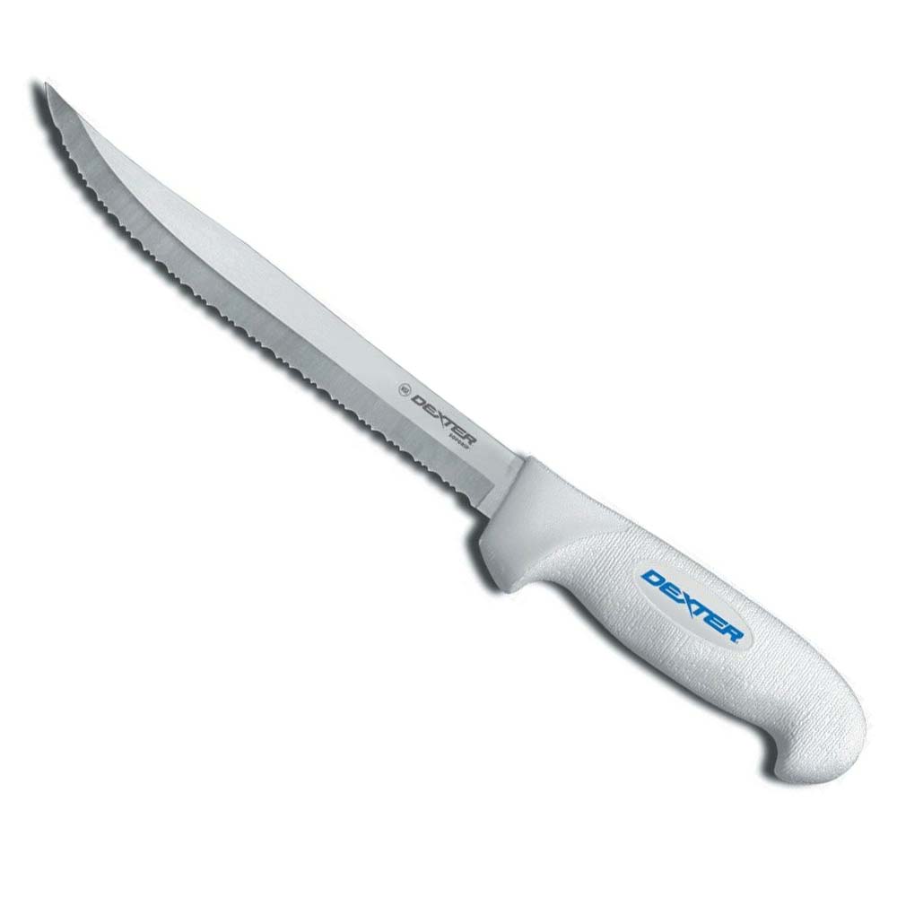 Dexter 8-Inch Sofgrip Tiger Edge Slicer Knife - Professional Kitchen Knife for Meat, Bread & Deli Slicing - Perfect for Restaurants, BBQ & Home Cooking