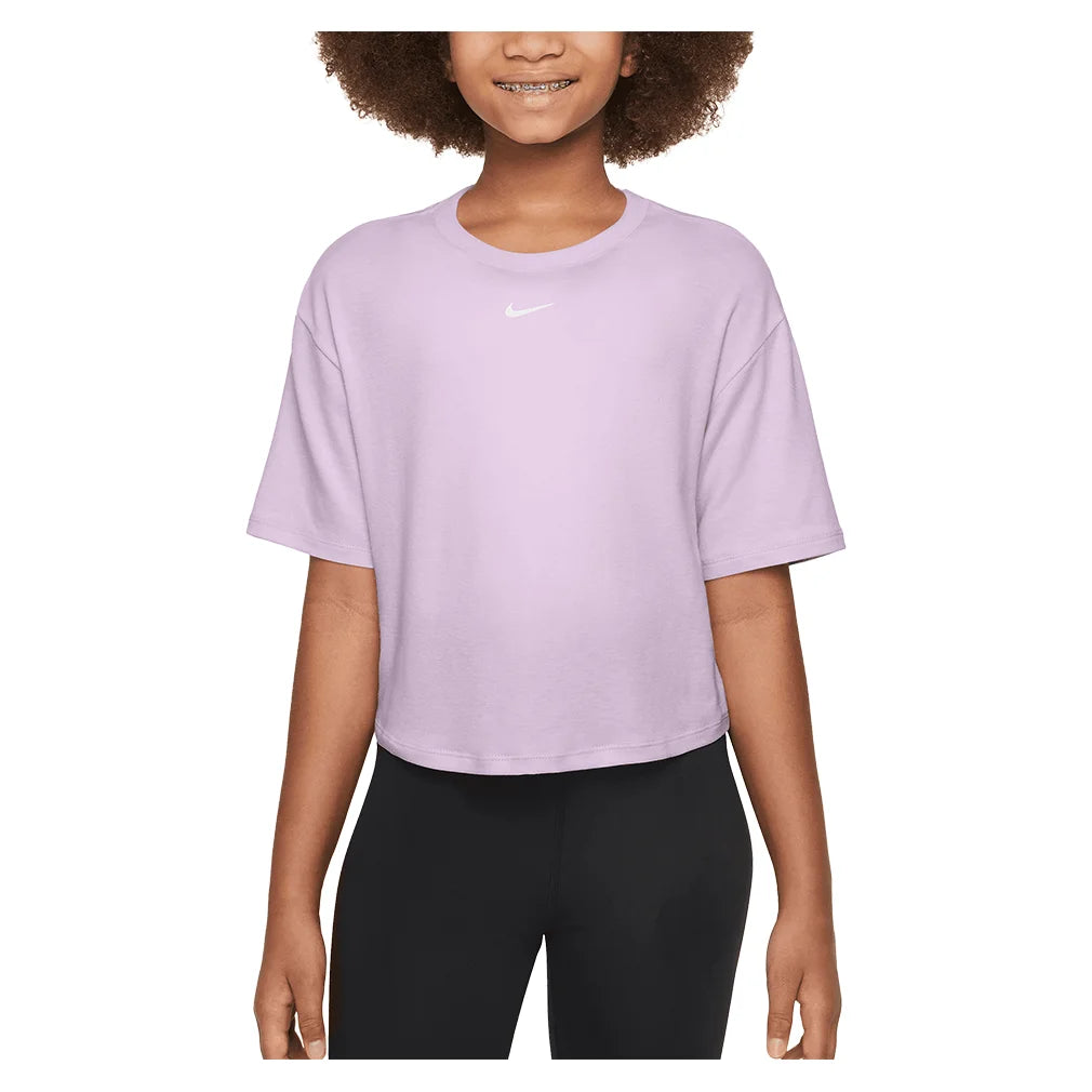 Girls' Relaxed Dri-FIT Short Sleeve T-Shirt - Moisture Wicking Activewear for Sports & Play - Perfect for Running, Yoga & Summer Outdoor Activities