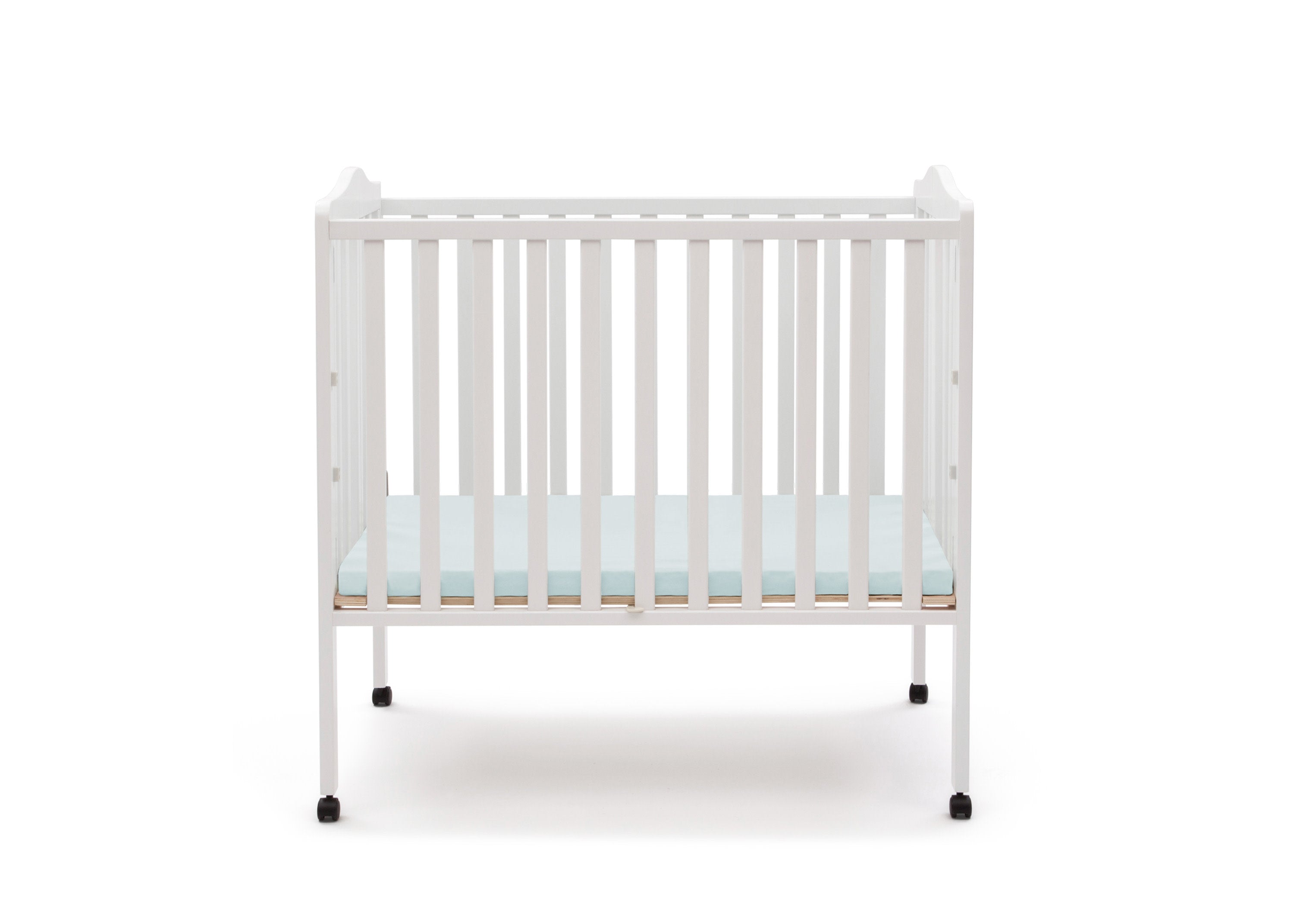 Portable Folding Mini Baby Crib with 1.5 Inch Mattress - Lightweight Travel Crib for Home, Nursery & On-The-Go