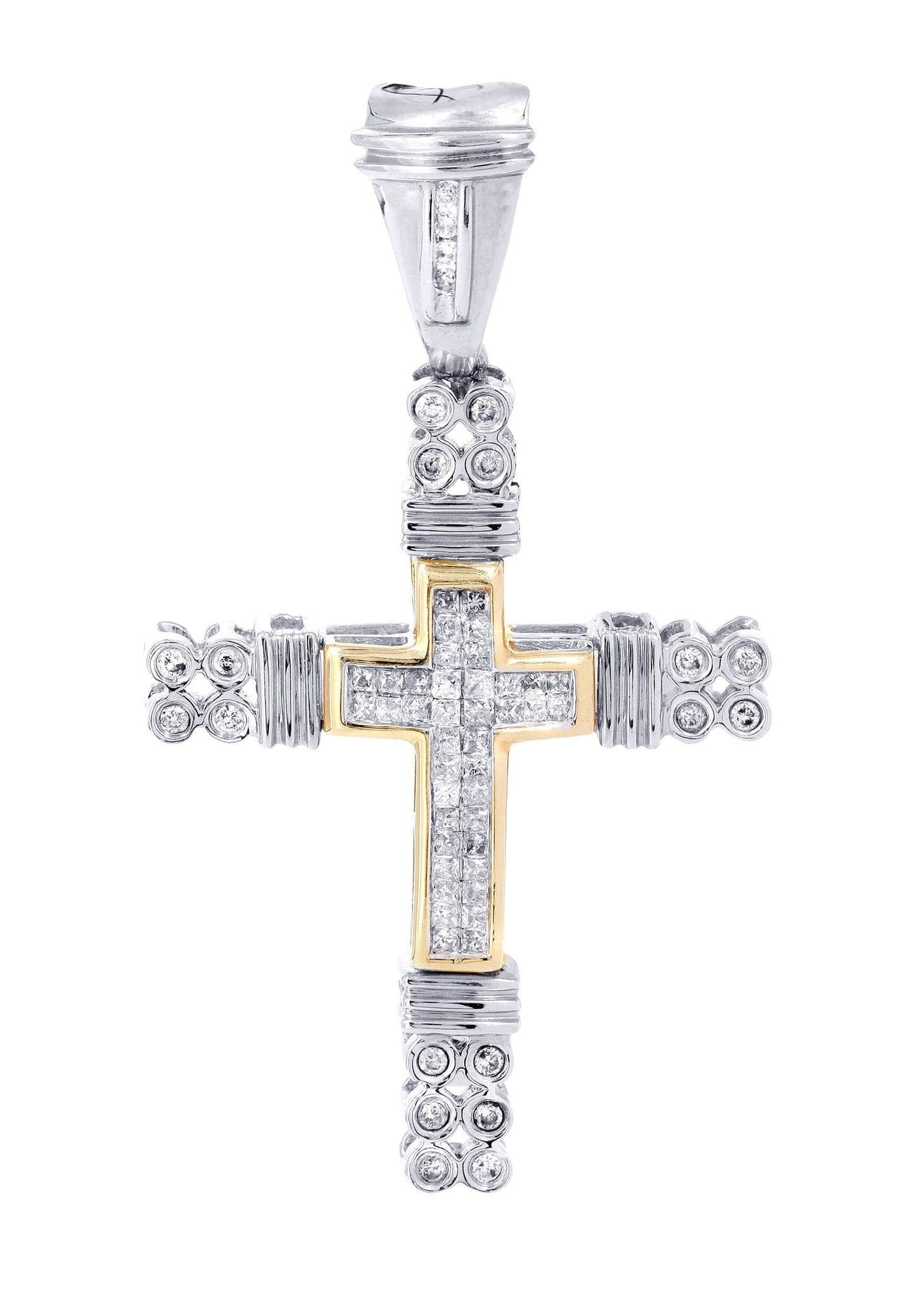 0.68 Carat Diamond Cross Pendant Necklace - 7.11 Grams Solid Gold | Elegant Jewelry for Women, Perfect for Weddings, Anniversaries & Gifts