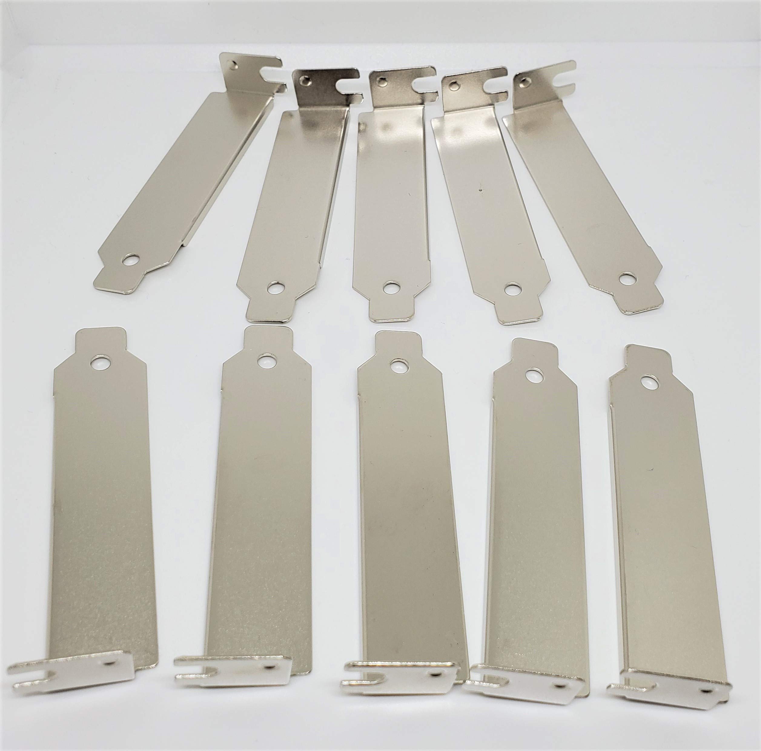 Connectors Pro - 25-Pack PC Computer Low Profile Back Expansion Slot Cover, L Blank Stainless Steel Bracket for PC Builds and Upgrades
