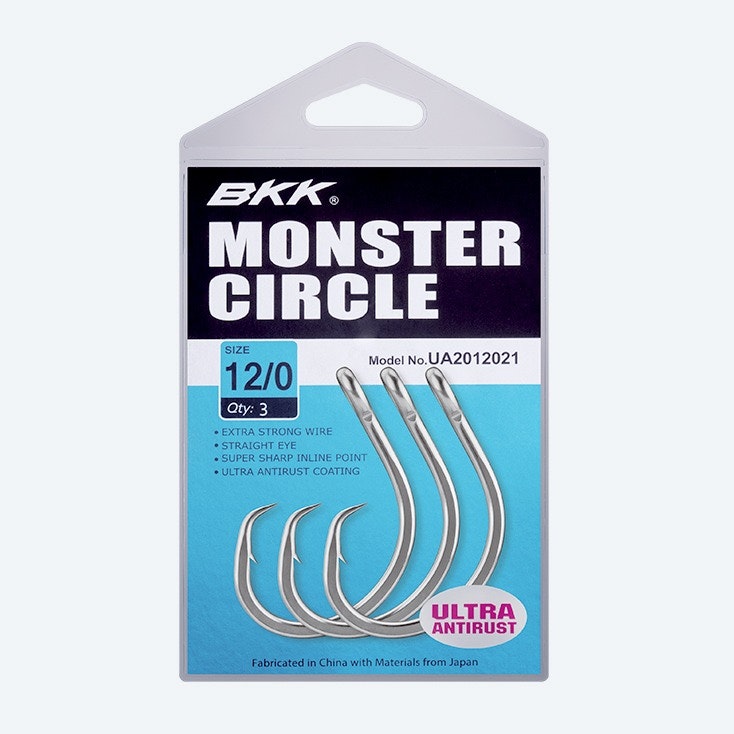 BKK Monster Circle Fishing Hooks - Strong Saltwater & Freshwater Hooks for Big Game Fish - Perfect for Deep Sea Fishing, Surf Casting & Offshore Angling