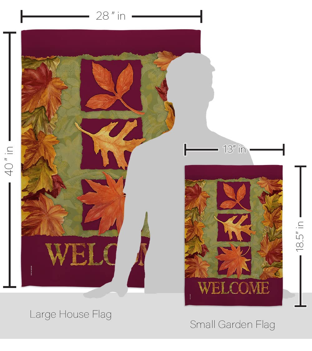 Breeze Decor Fall Harvest Vertical Kit - 3 Leaves Autumn Decor for Home & Garden