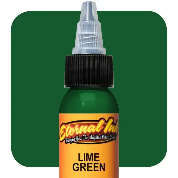 Premium Lime Green Eternal Ink - 1 oz Bottle for Tattoo Artists & Permanent Makeup - Long-Lasting, Vibrant Pigment for Professional Use