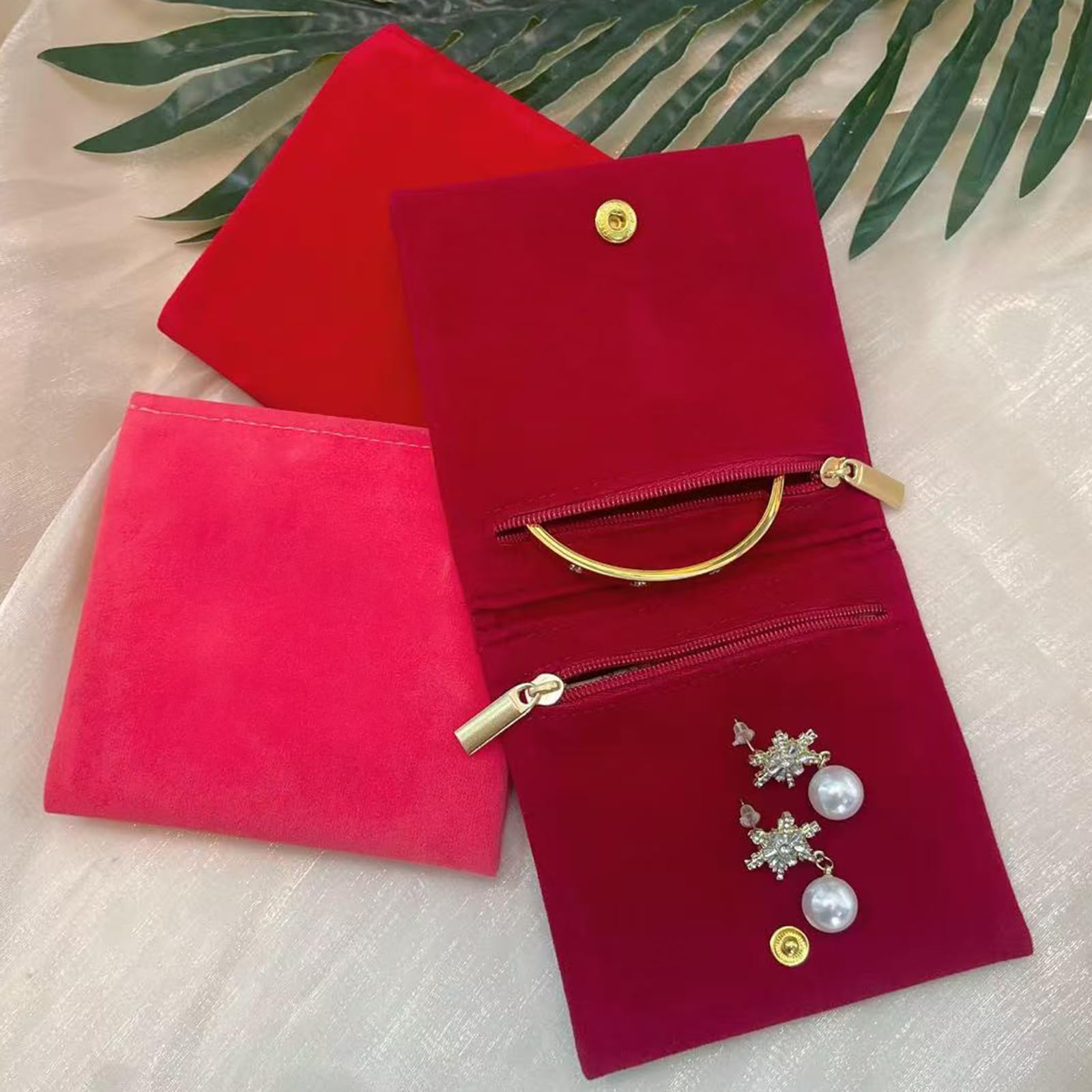 3-Piece Small Jewelry Organizer Bags with Zipper - 4