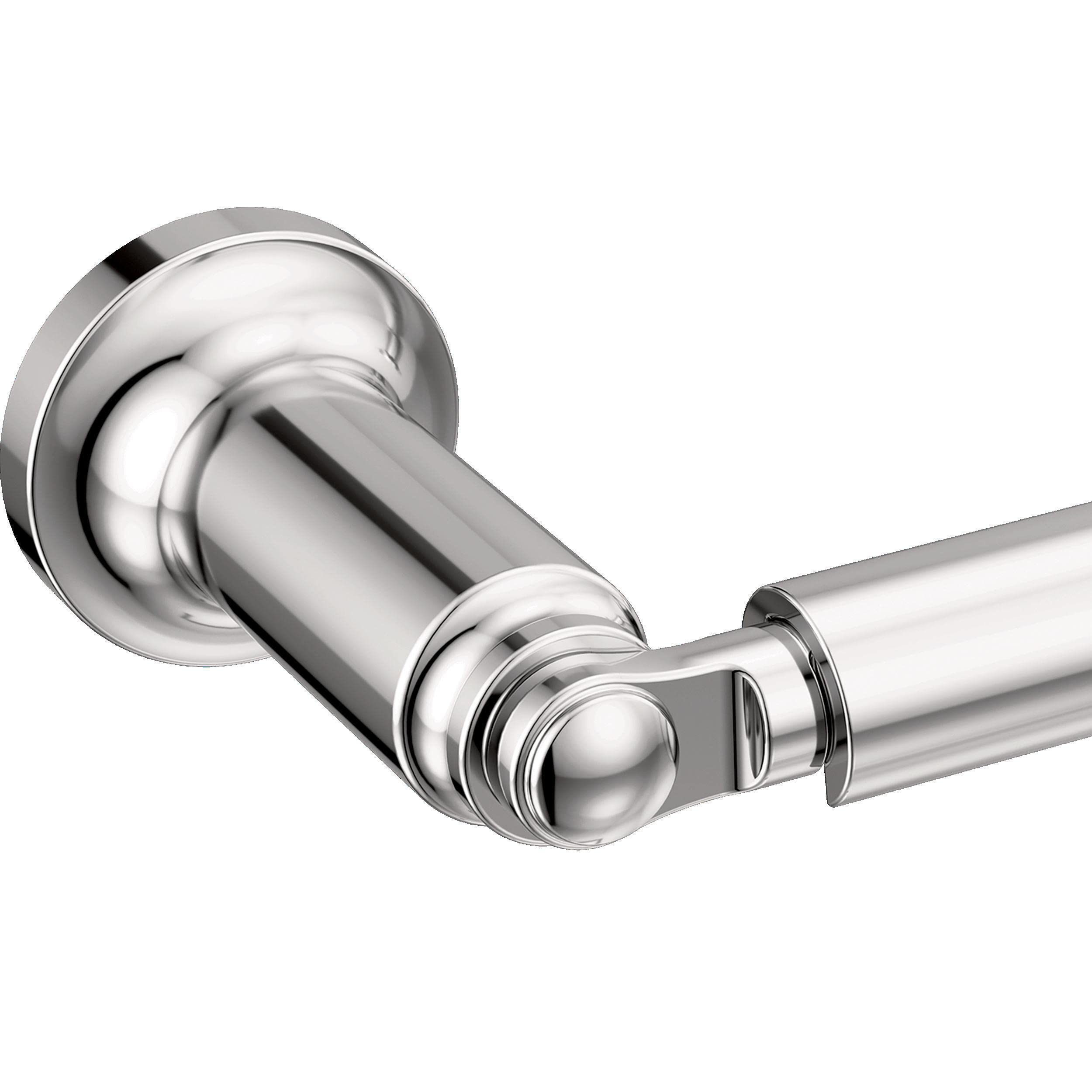 Delta Saylor 1-Pack Polished Chrome Toilet Paper Holder - Wall Mounted Pivoting Bathroom Tissue Roll Holder for Bathroom Organization (73550) - Perfect for Home, Apartment, Hotel & Office Restroom Decor