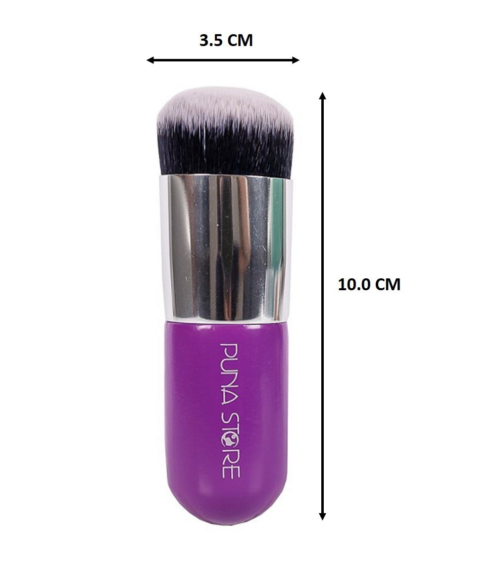 Puna Store Professional Makeup Brush Set - Soft Face Powder & Blush Brush (Purple & Silver) for Flawless Contouring & Blending | Perfect for Everyday Makeup & Professional Makeup Artists