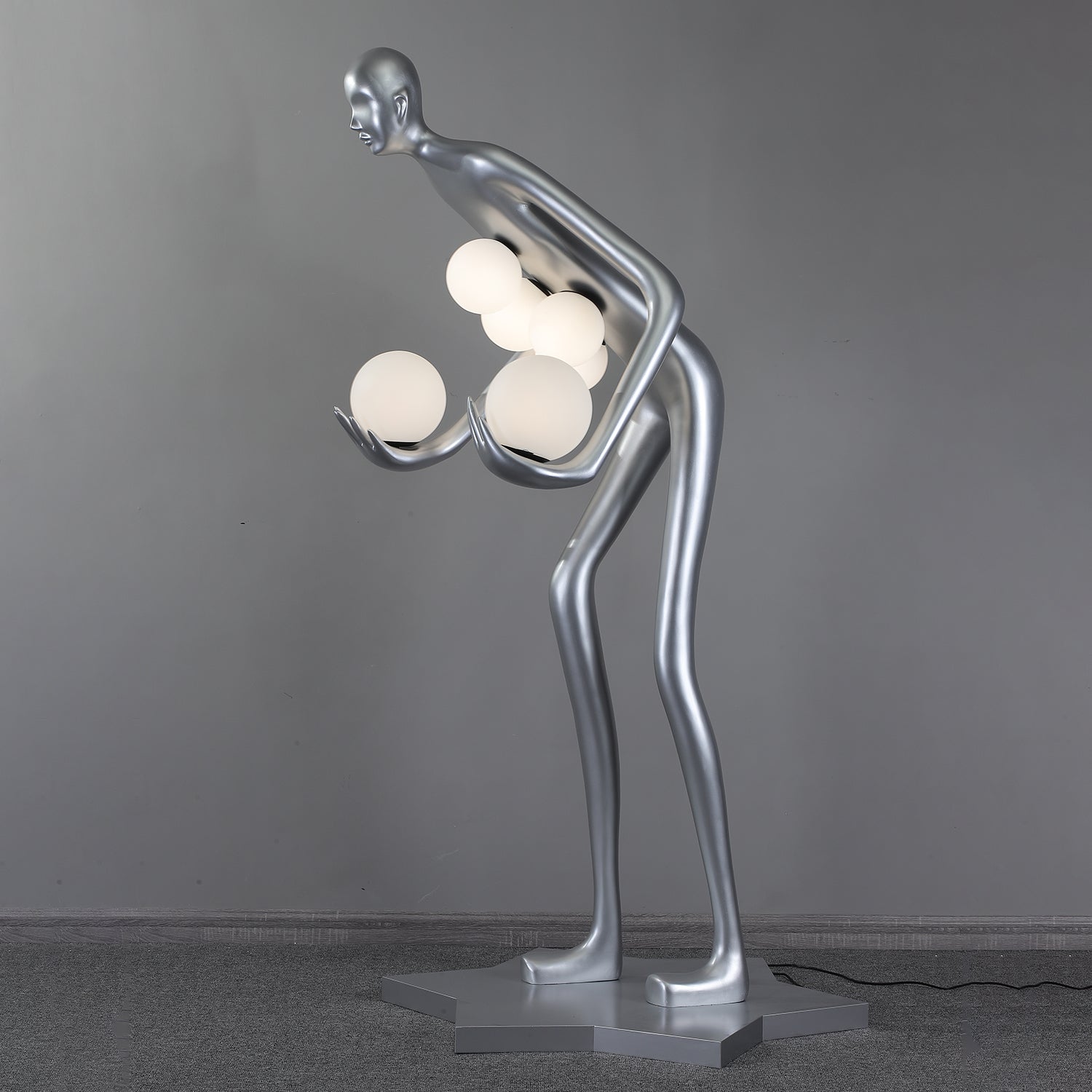 Celestial Guardian Sculpture Floor Lamp - Modern LED Standing Light for Living Room, Bedroom & Office Decor - Feng Shui Art Piece for Home & Meditation Spaces