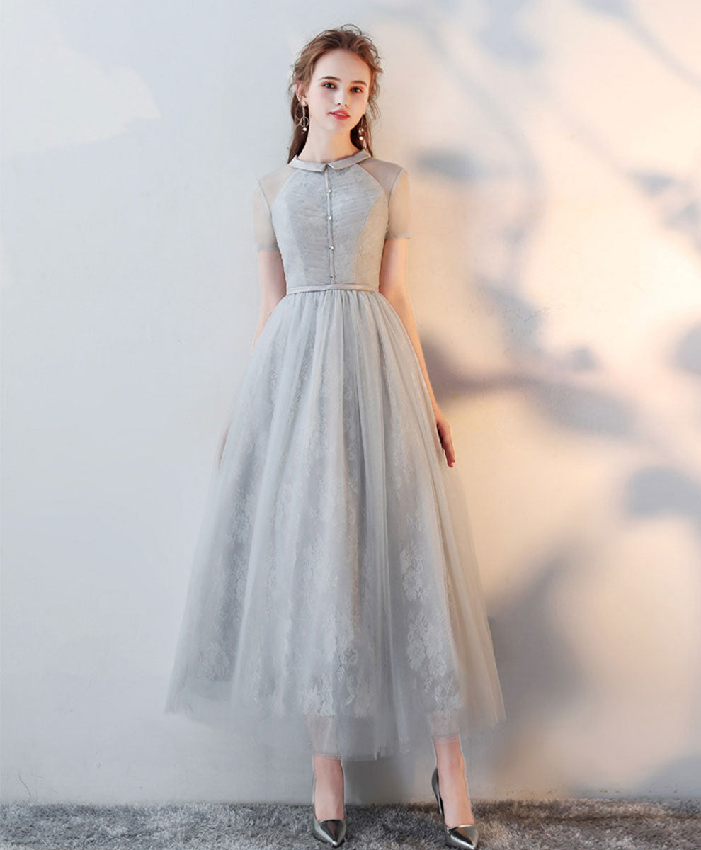 Elegant Purple High Neck Tulle Lace Prom Dress for Homecoming - Perfect for Formal Dances, Weddings & Special Occasions